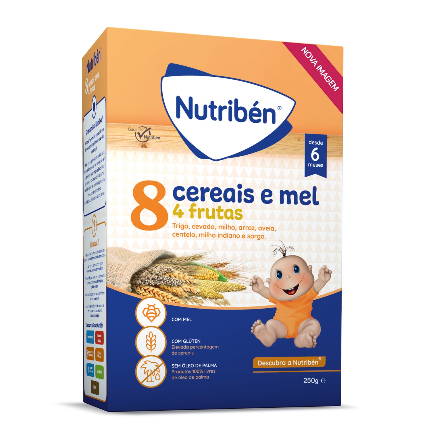 Nutriben Farinhas 8 Cereais Mel 4 Frut 250G