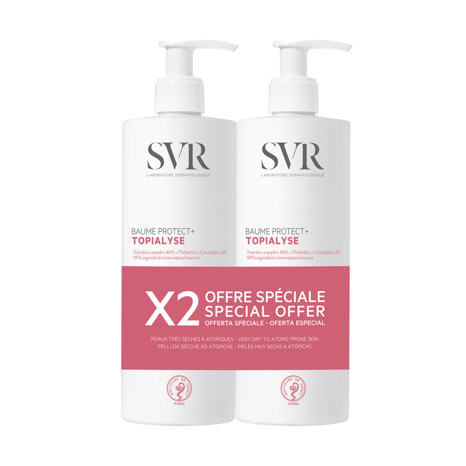 SVR Topialyse Baume Protect+ 400ml X2