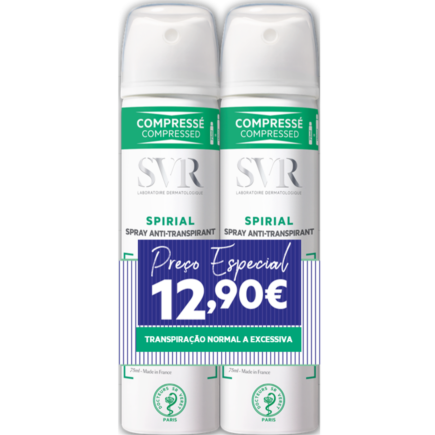 SVR Spirial Deo Spray 75ml X2