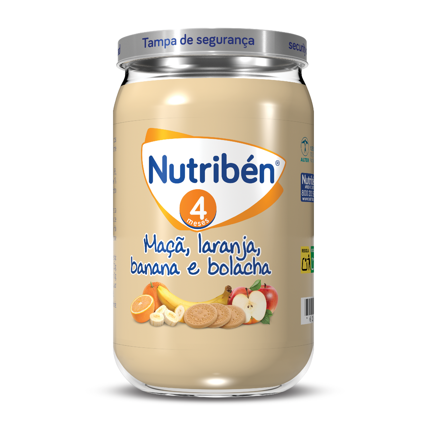 Nutriben Boiao 4 Maca Laranj Ban Bolac235g