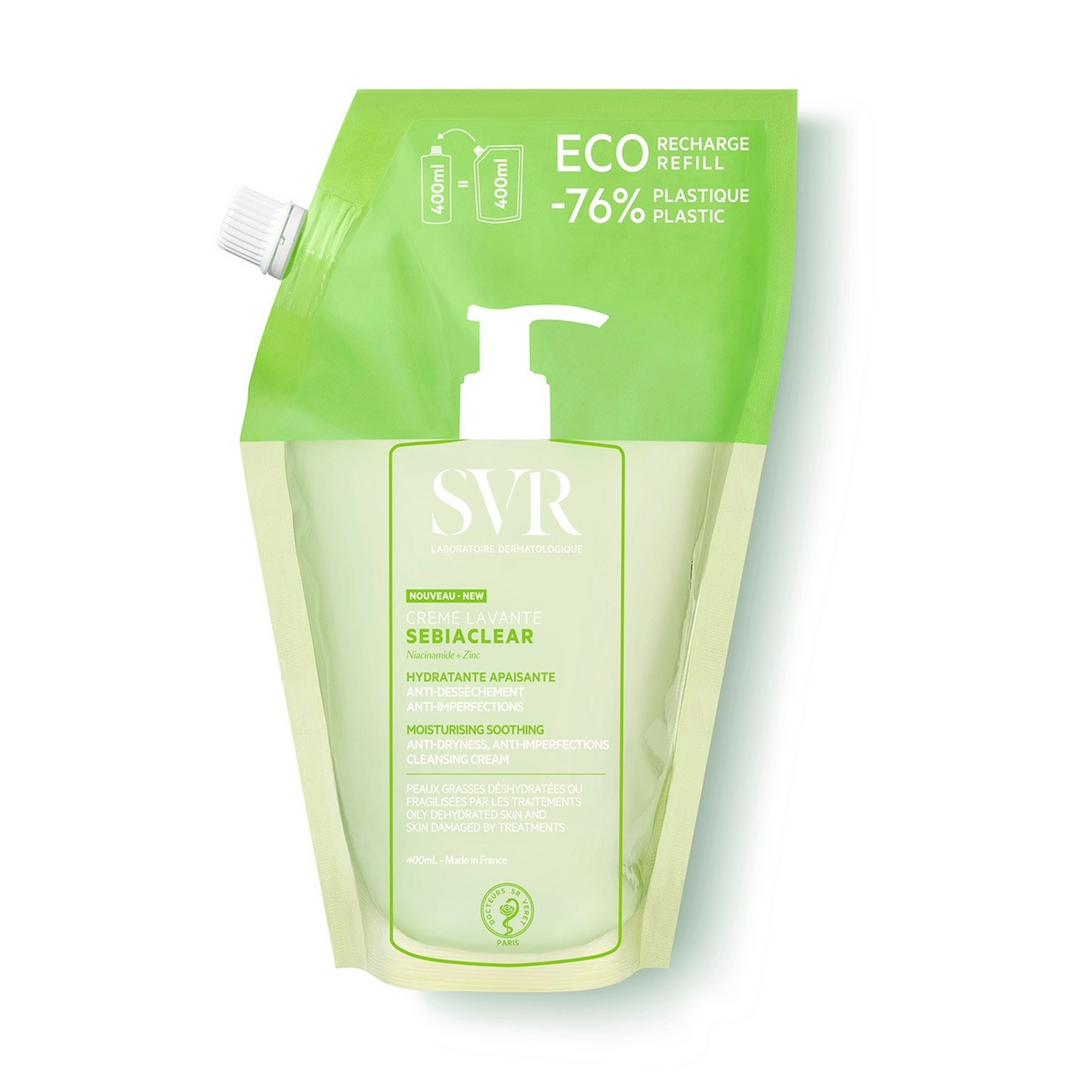 SVR Sebiaclear Cr Lavante Refill 400ml