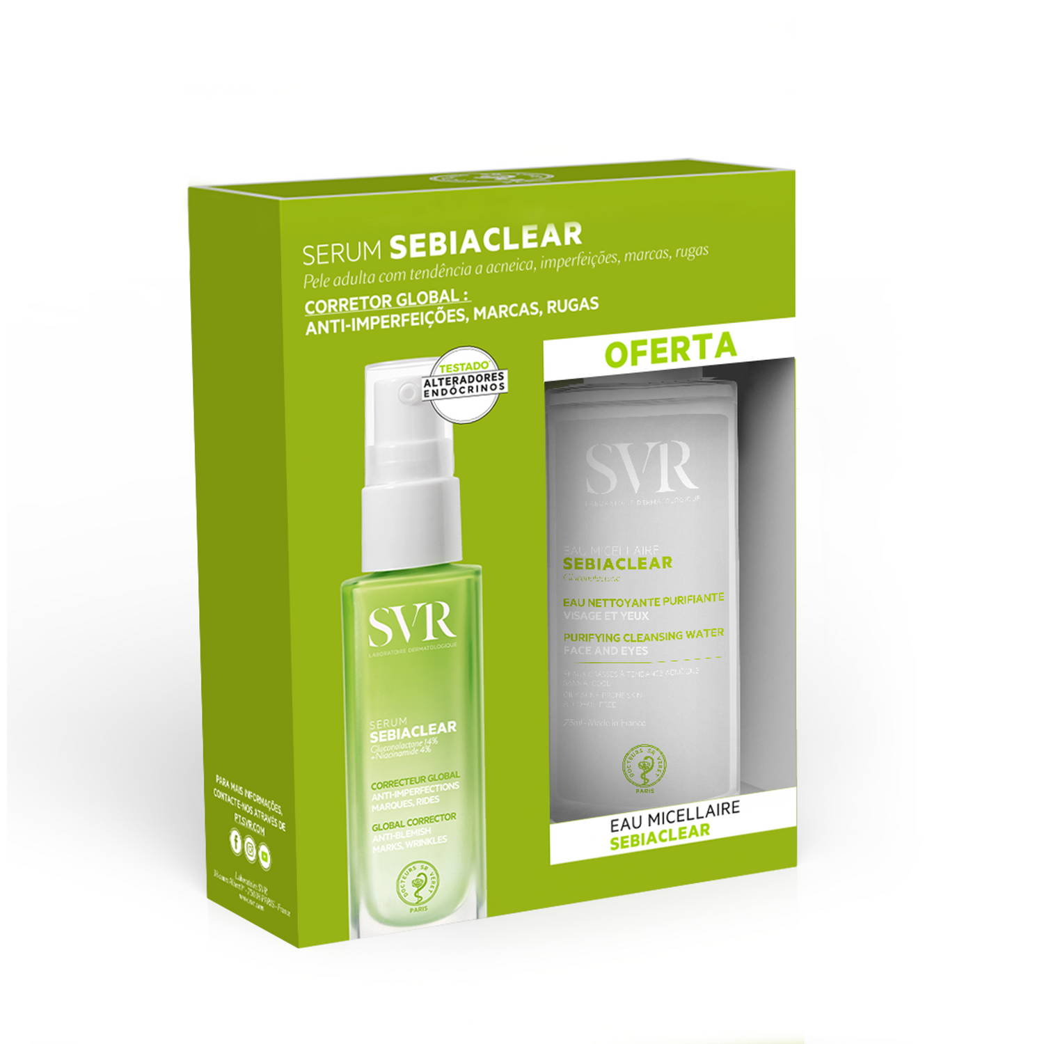 SVR Sebiaclear Serum 30ml+Of Ag Mic 75