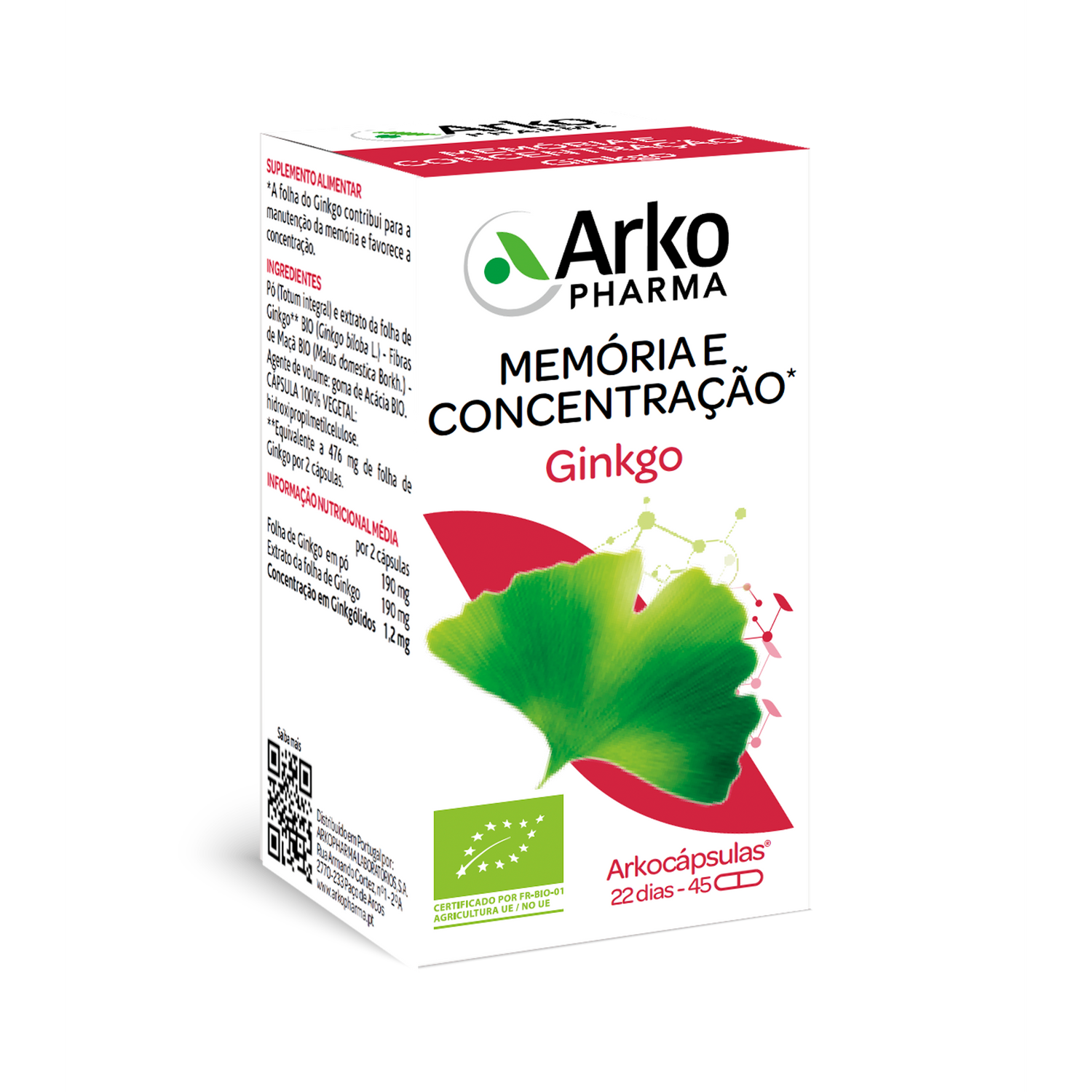 Arkocapsulas Ginkgo Caps X45