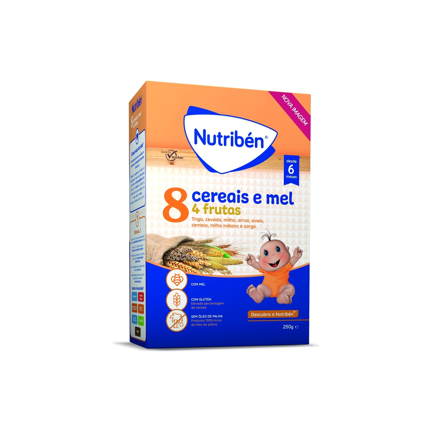 Nutriben Farinhas 8 Cereais Mel 4 Frut 250 g