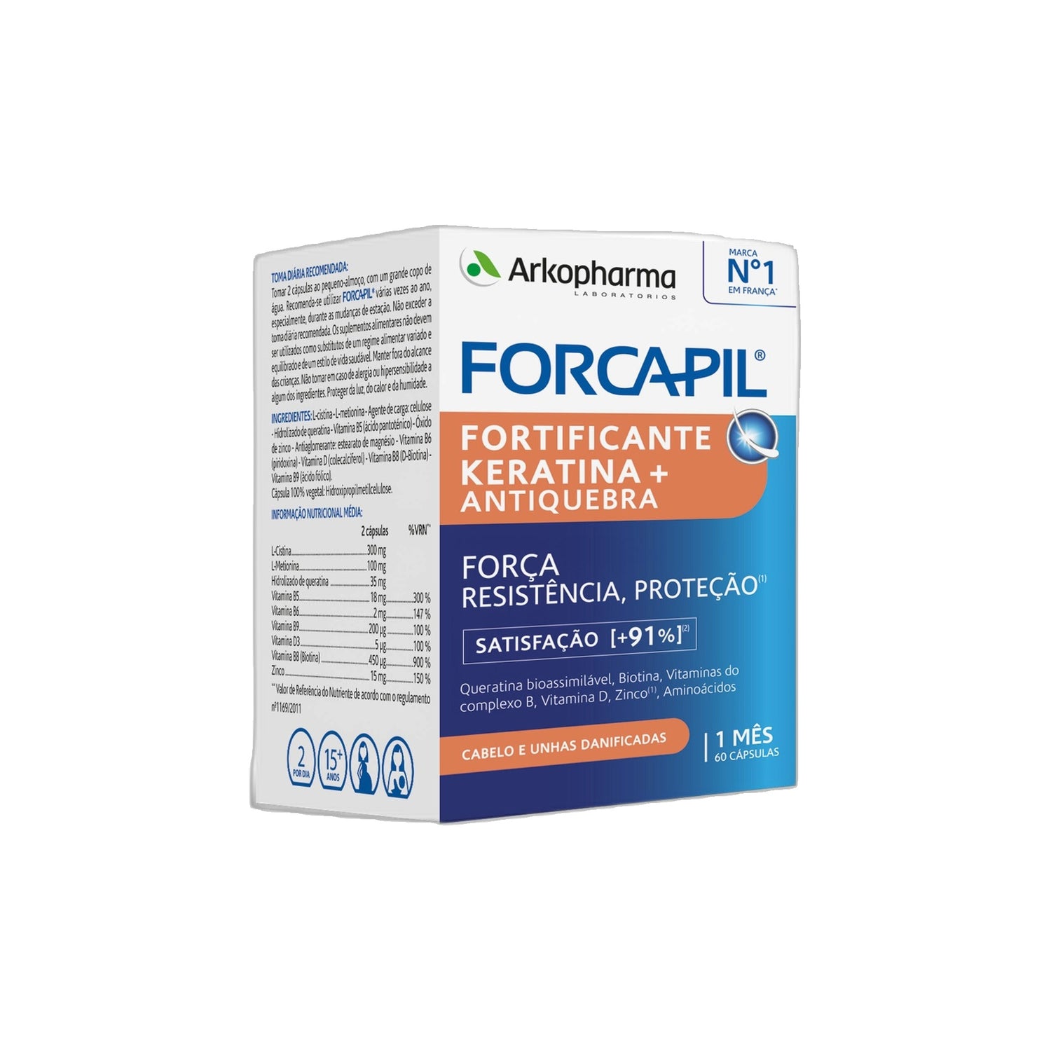 Forcapil Fortific Keratina + Caps X60