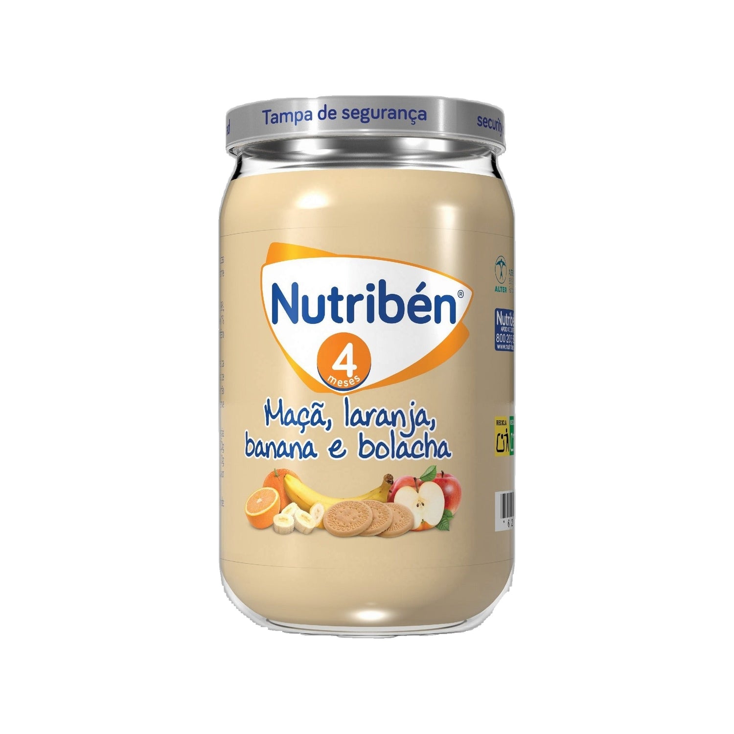 Nutribén Boião 4 Maçã Laranja Banana Bolacha 235 g