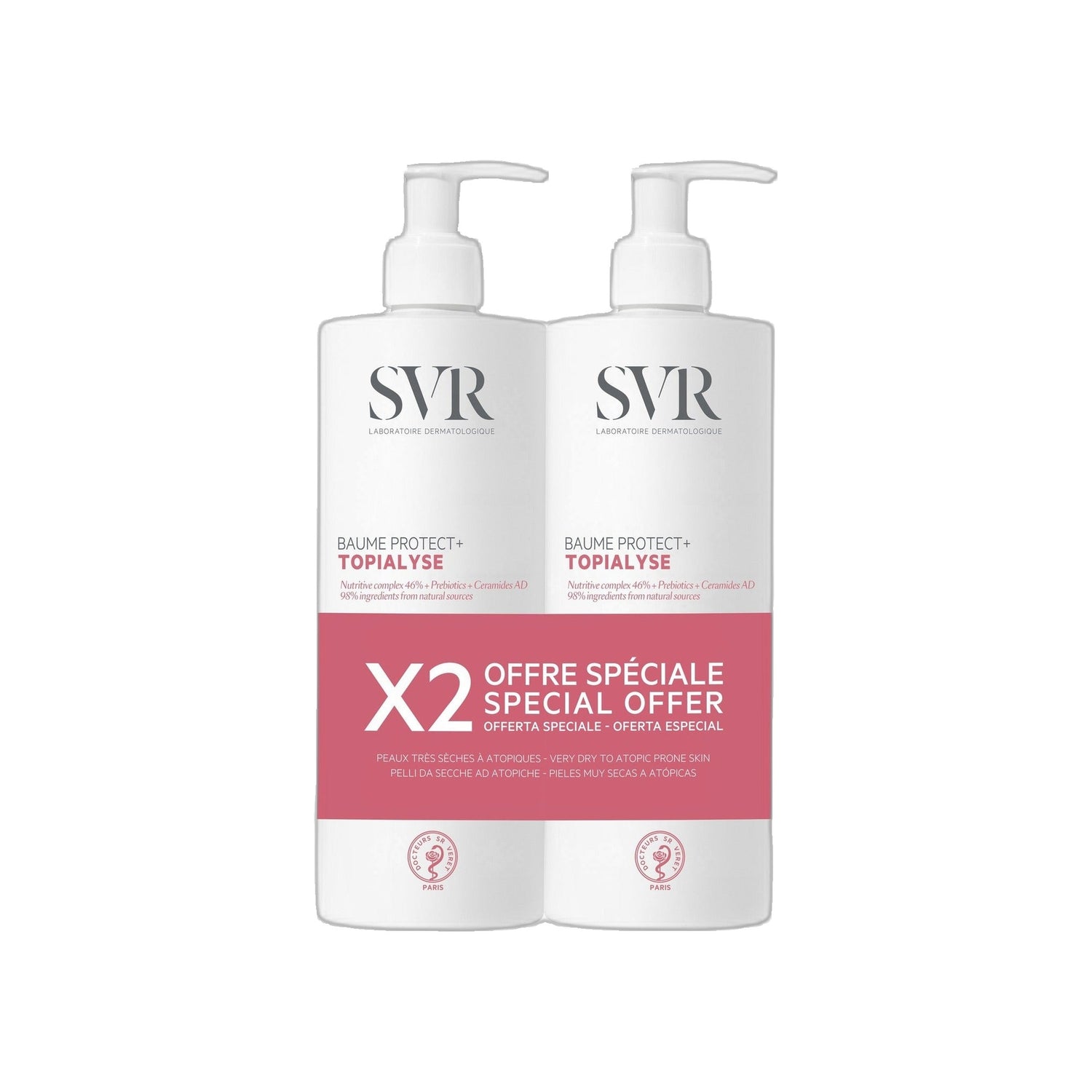 SVR Topialyse Baume Protect+ 400 ml X2