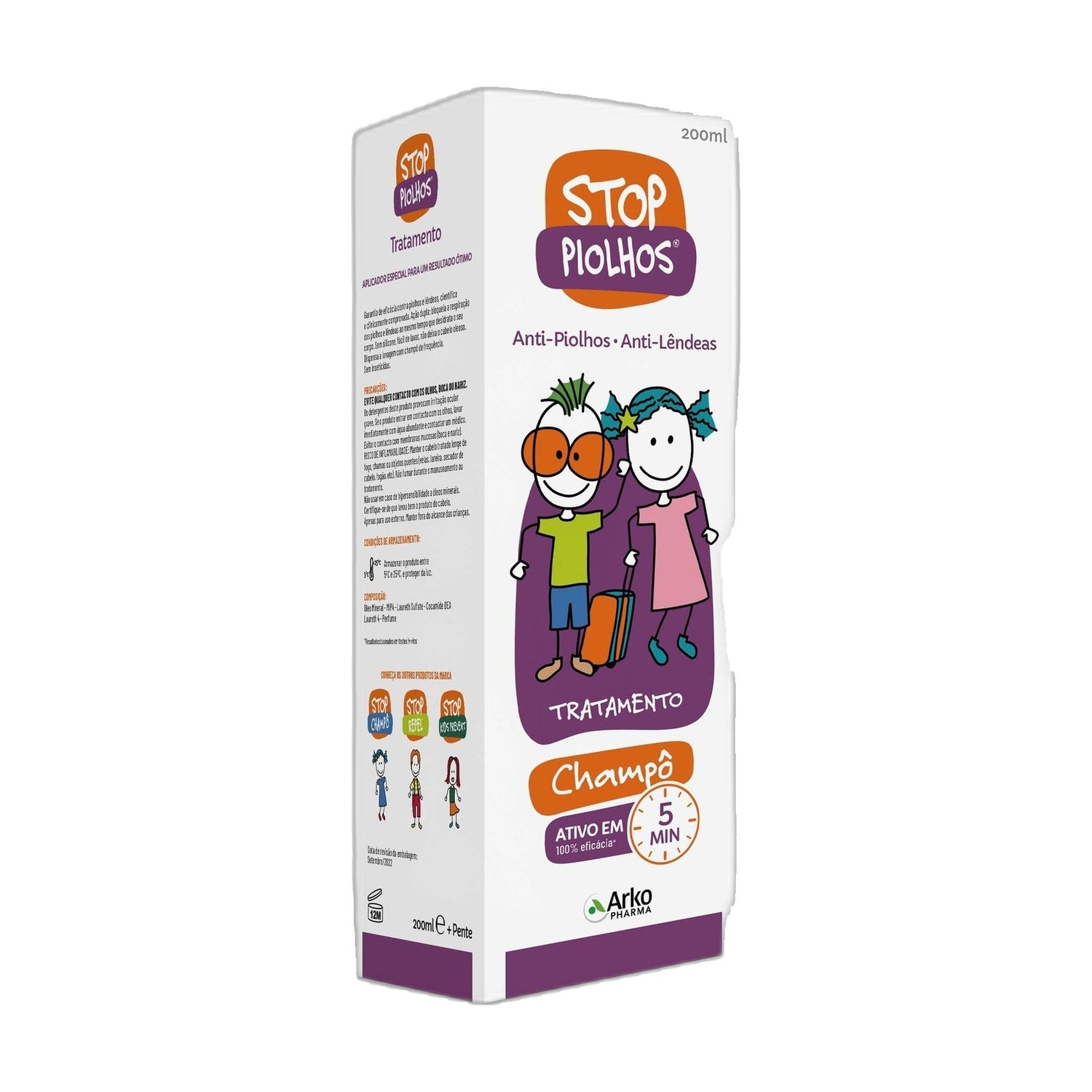 Stop Piolhos Champô Tratamento com Pente 200 ml