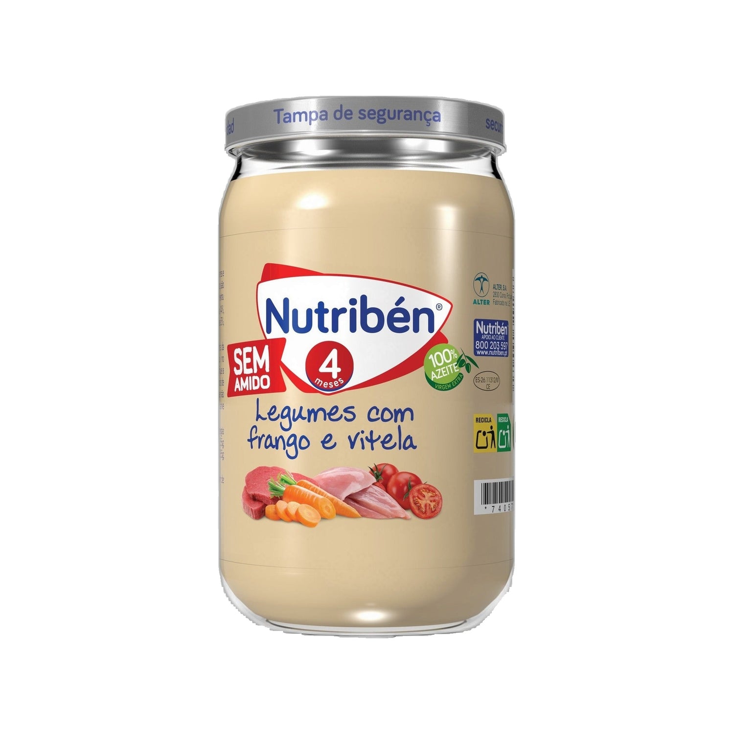 Nutribén Boião 4 Legumes Frango/Vitela 235 g