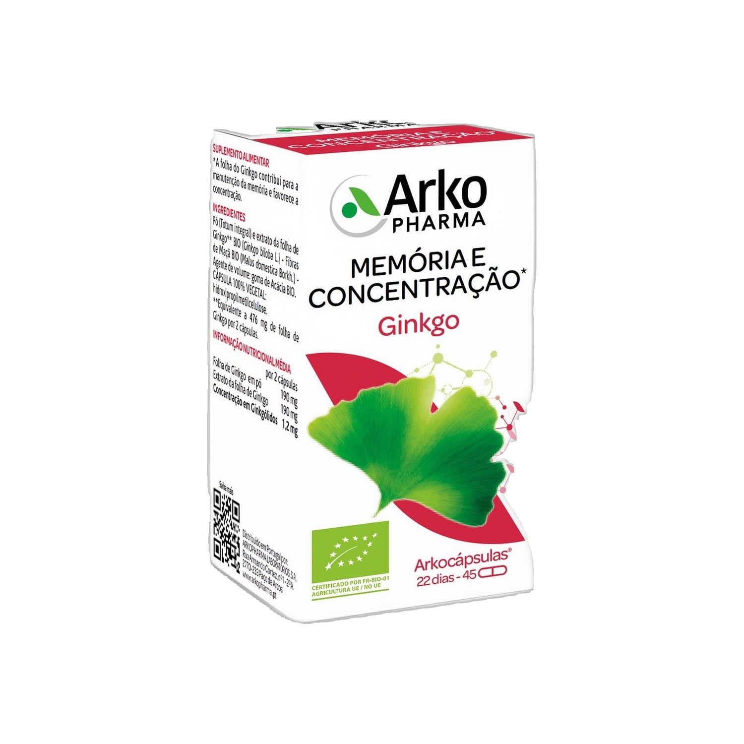 Arkocápsulas Ginkgo 45 Cápsulas