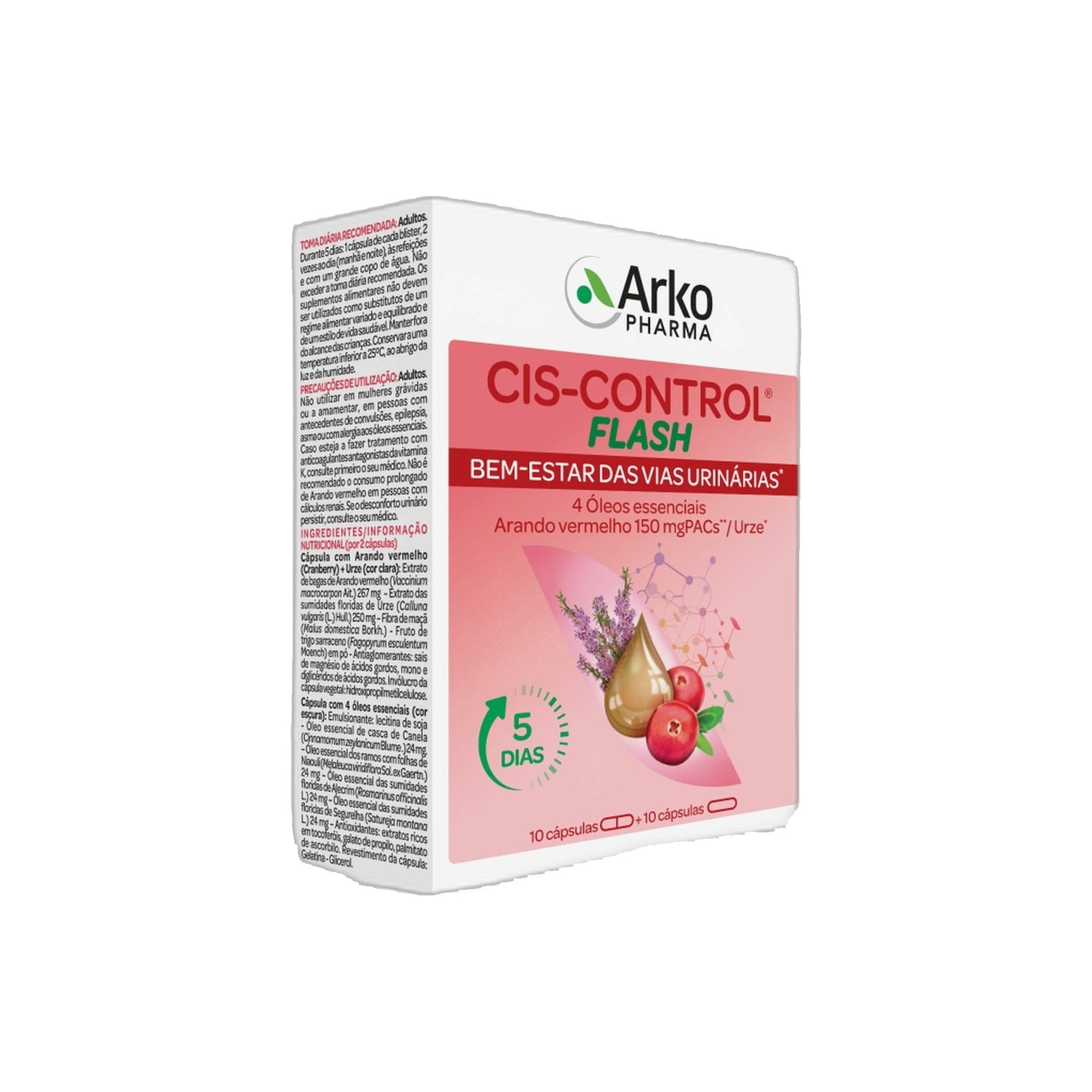 Cis-Control Cranberola Flash 20 Cápsulas