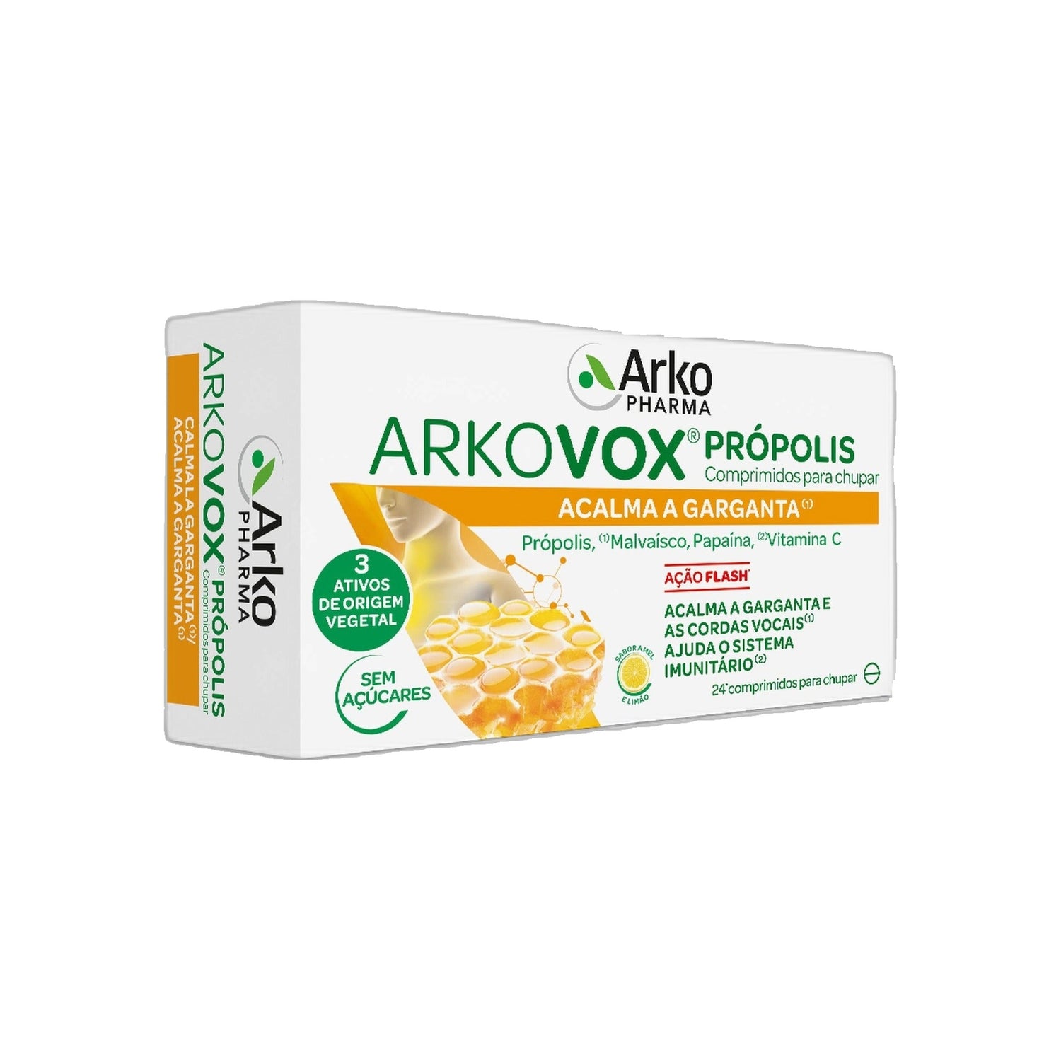 Arkovox Própolis+ Vitamina C Mel/Limão 24 Comprimidos