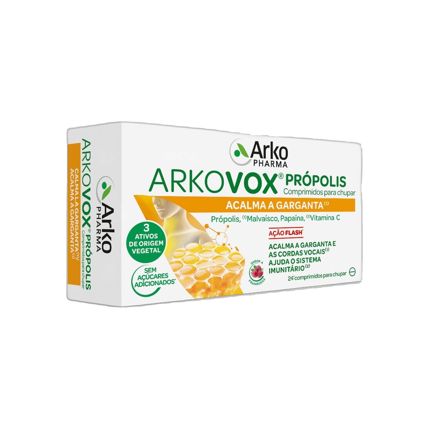 Arkovox Própolis+ Vitamina C Framboesa 24 Comprimidos
