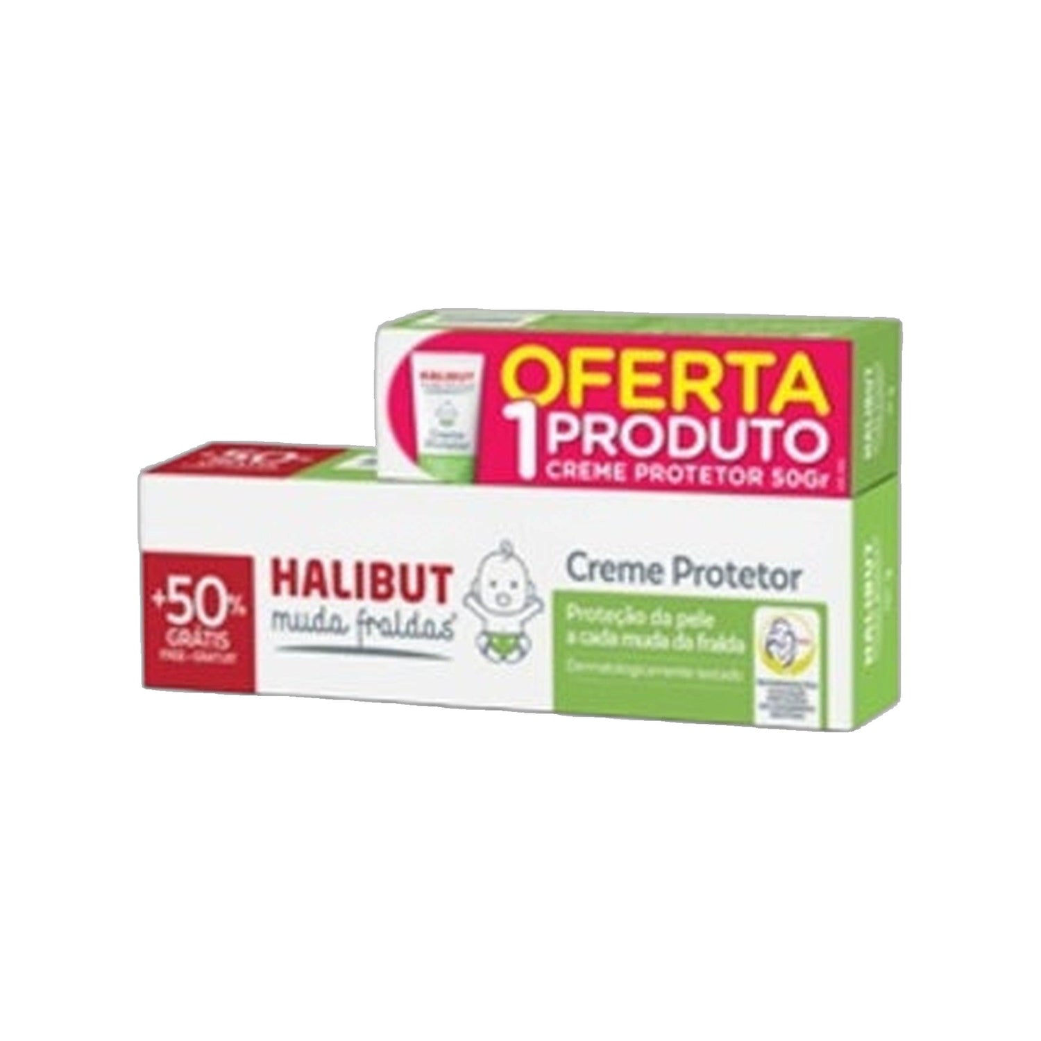 Halibut Creme Protetor Muda Fralda 150 ml + Oferta Creme 50 ml