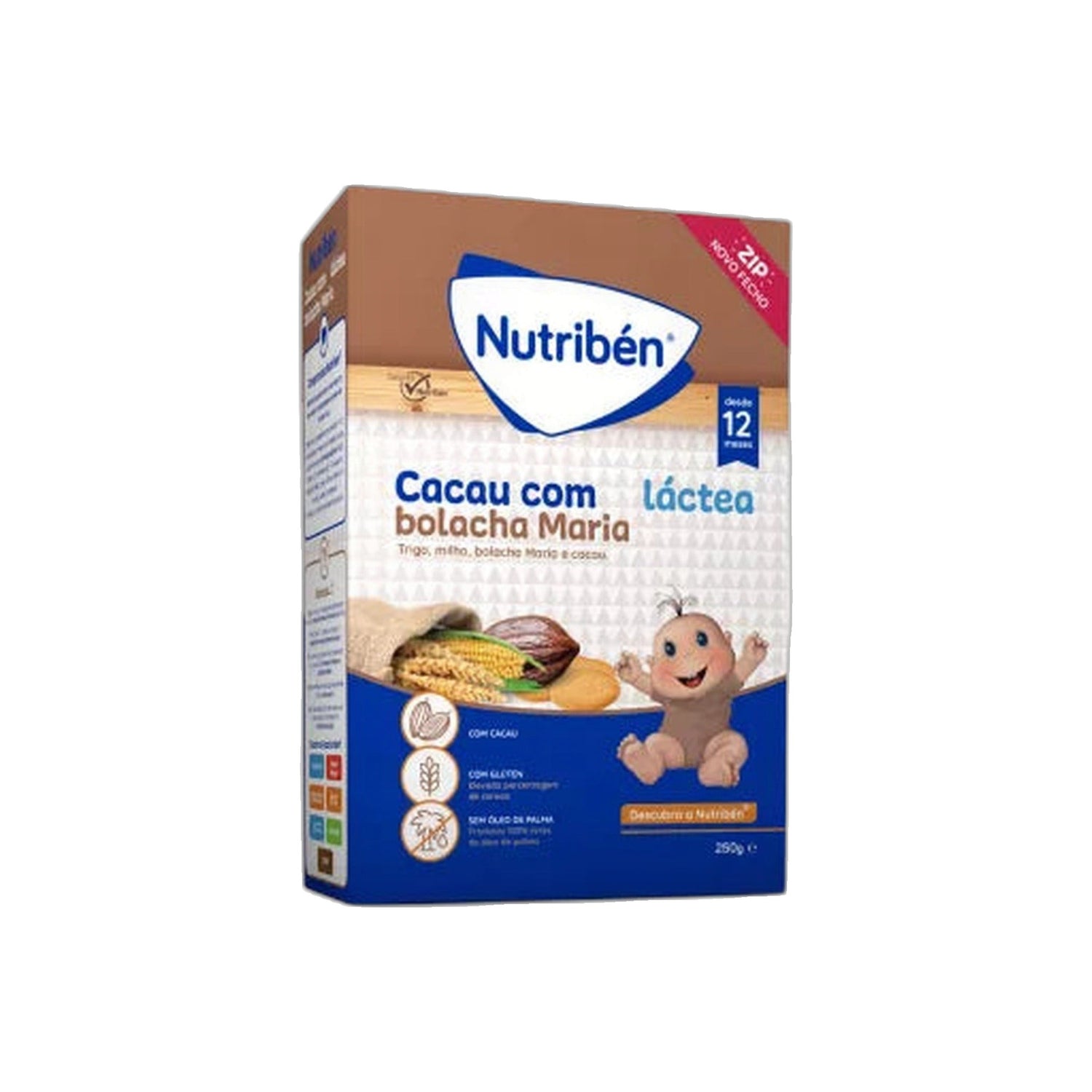 Nutribén Farinhas Cacau Bolacha Maria Láctea 250 g