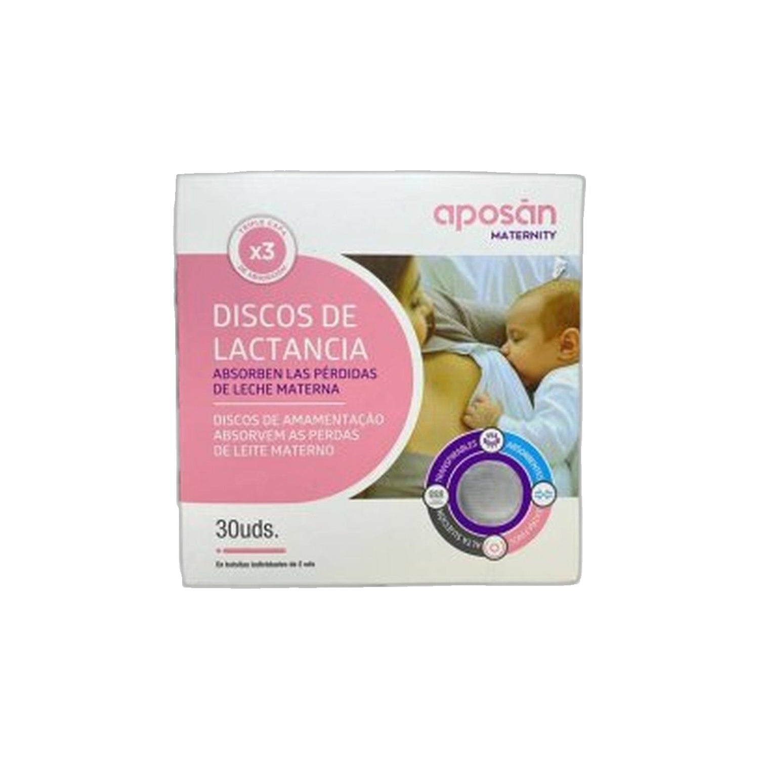 Aposán Maternity Discos Amamentação 30 Unidades