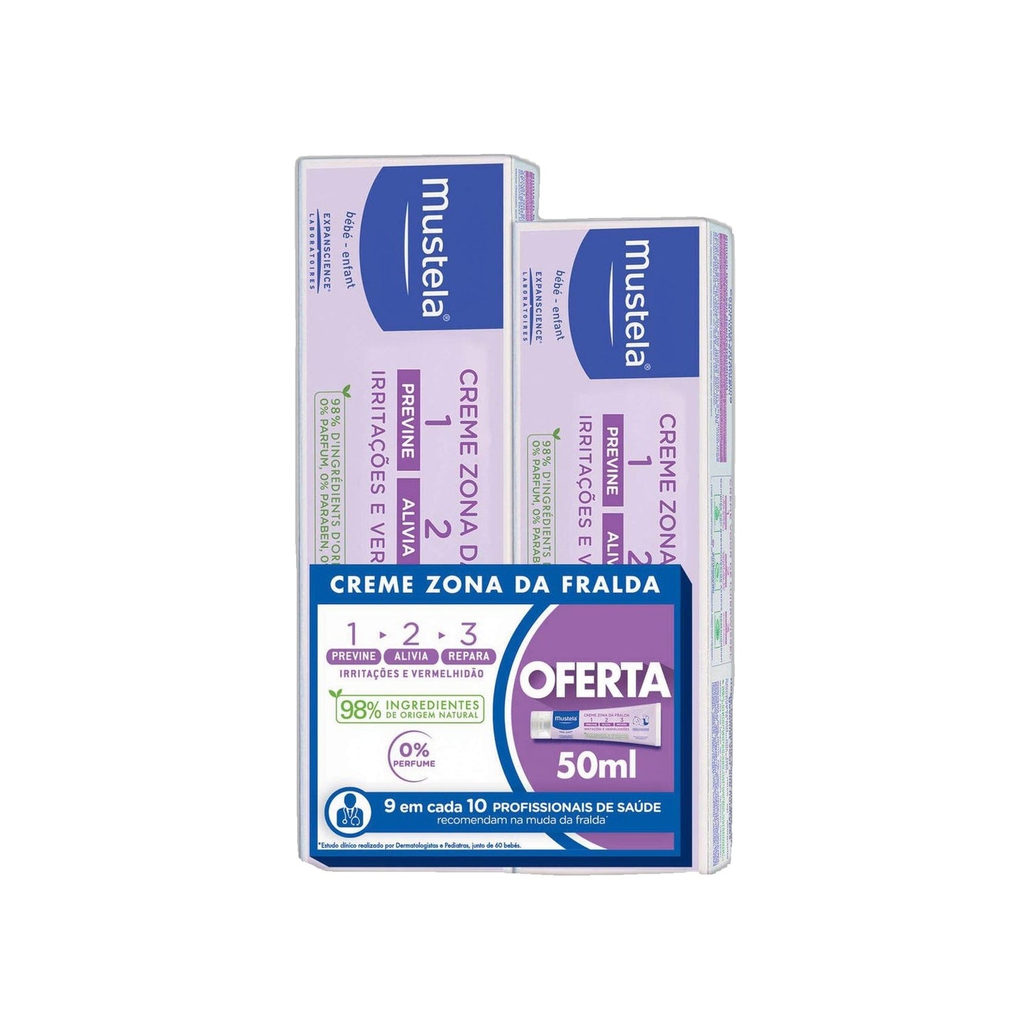 Mustela Creme Muda Fralda 123 100 ml + 50 ml