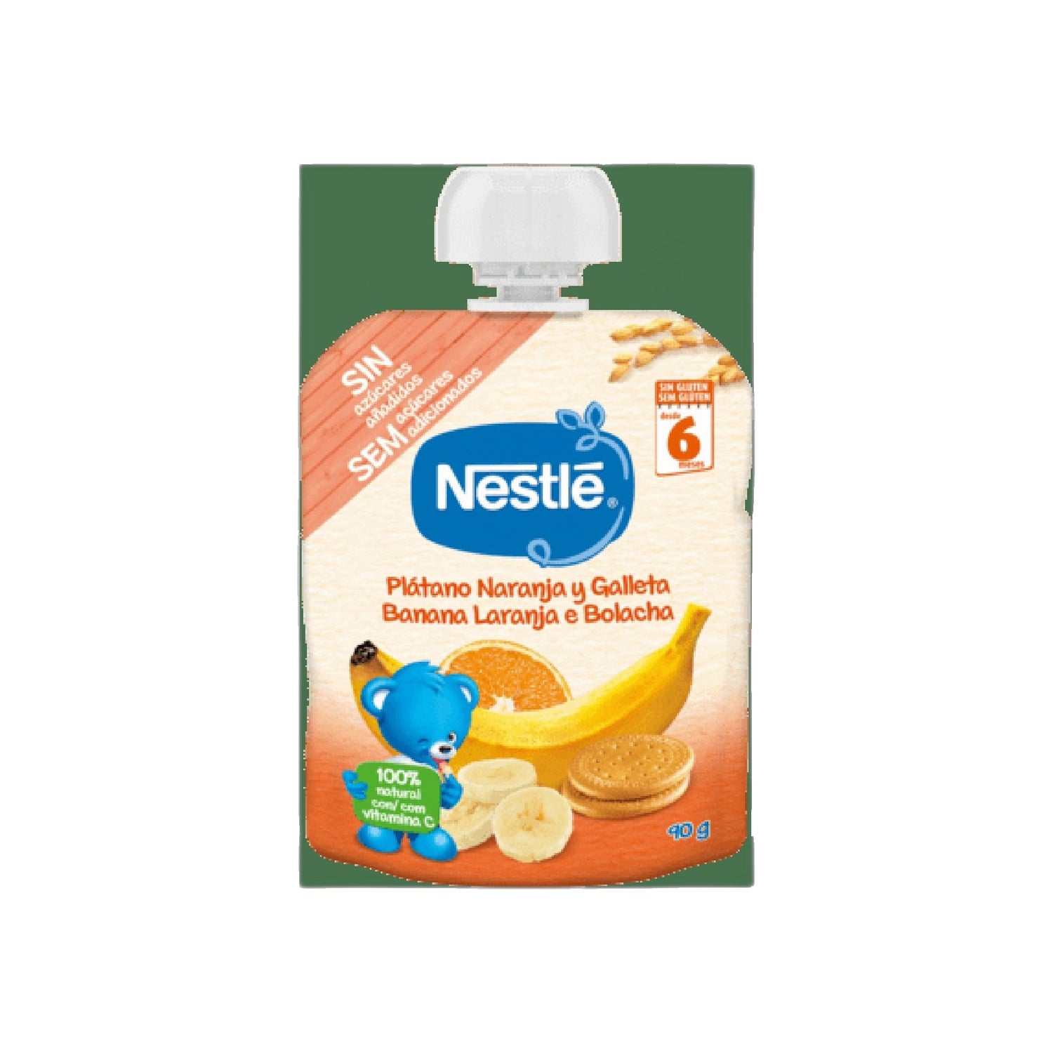 Nestlé Saqueta Banana Laranja Bolacha 90 g 6M+