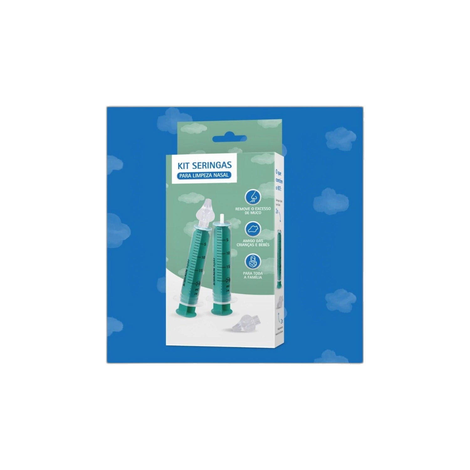 B Braun Kit Seringas Limpeza Nasal 20 ml x 2