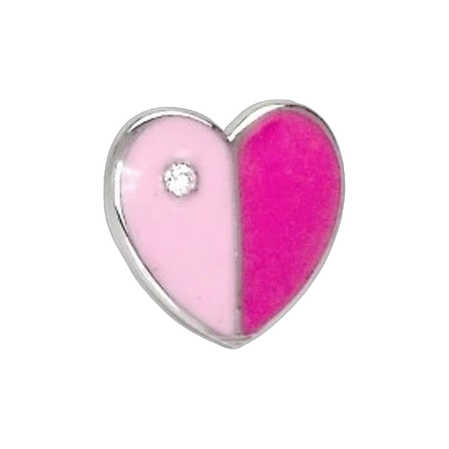 Biojoux Brinco Coração Rosa BJT734