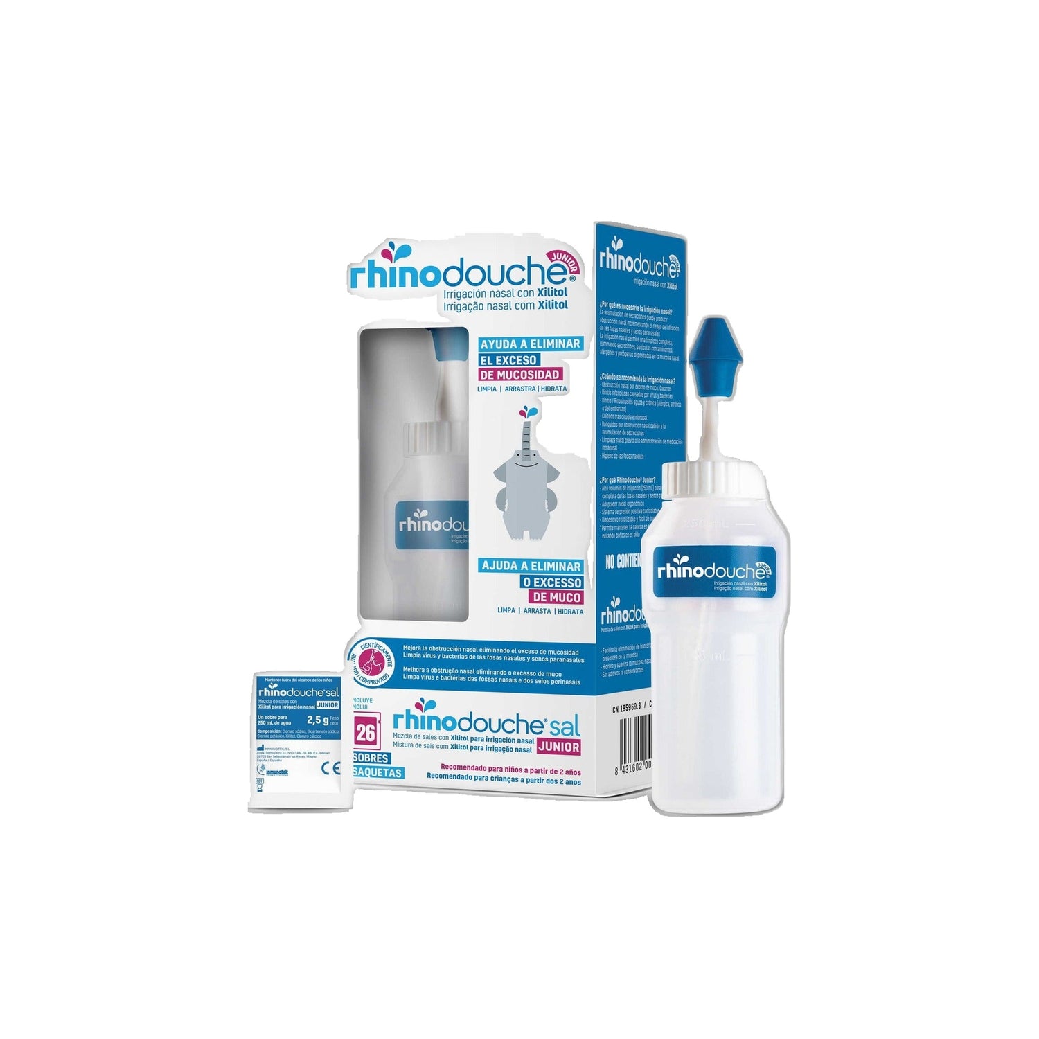 Rhinodouch Junior Sistema de Lavagem Nasal + 26 Saquetas