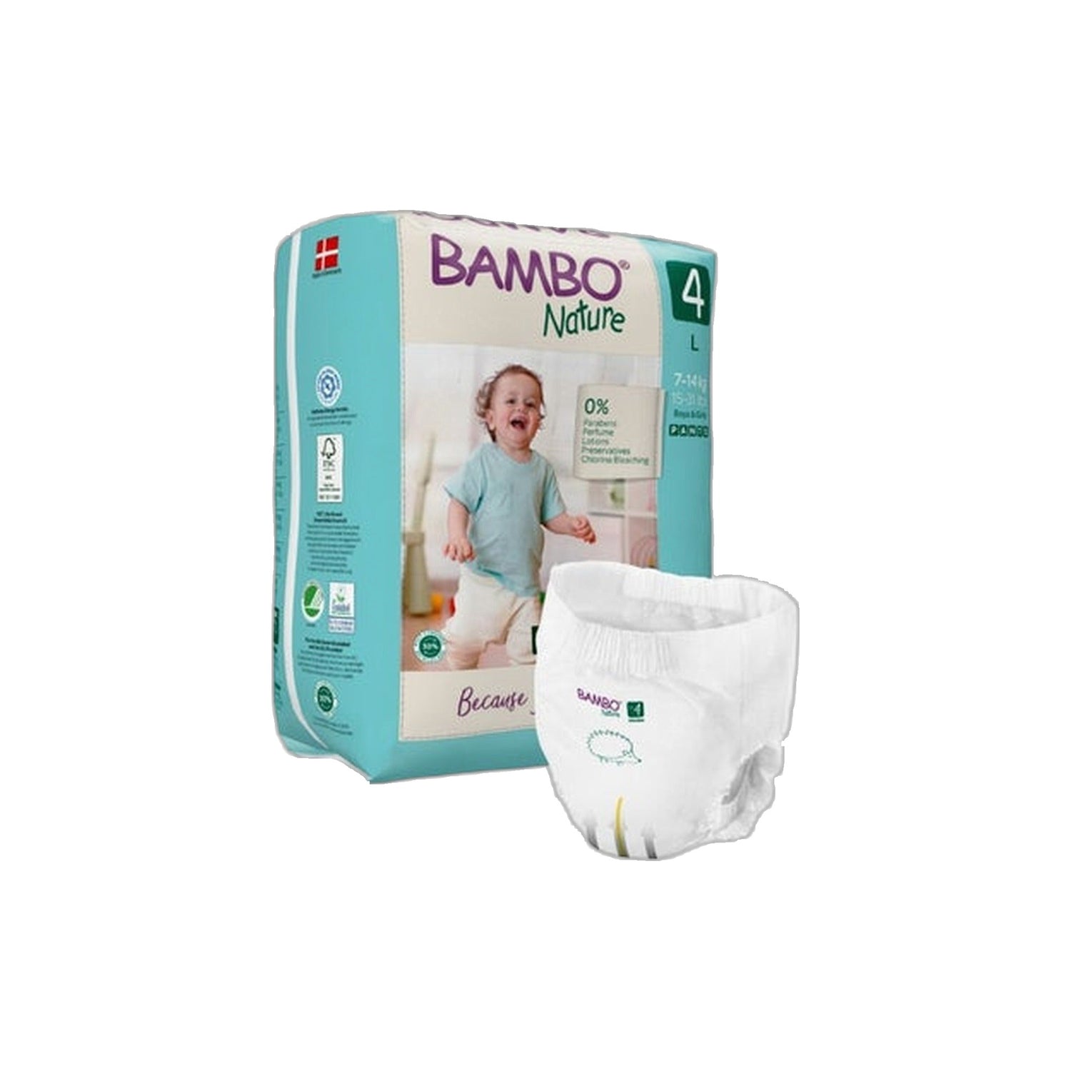 Bambo Nature Fralda Cueca Tamanho 4-L 7-14 kg 20 Unidades