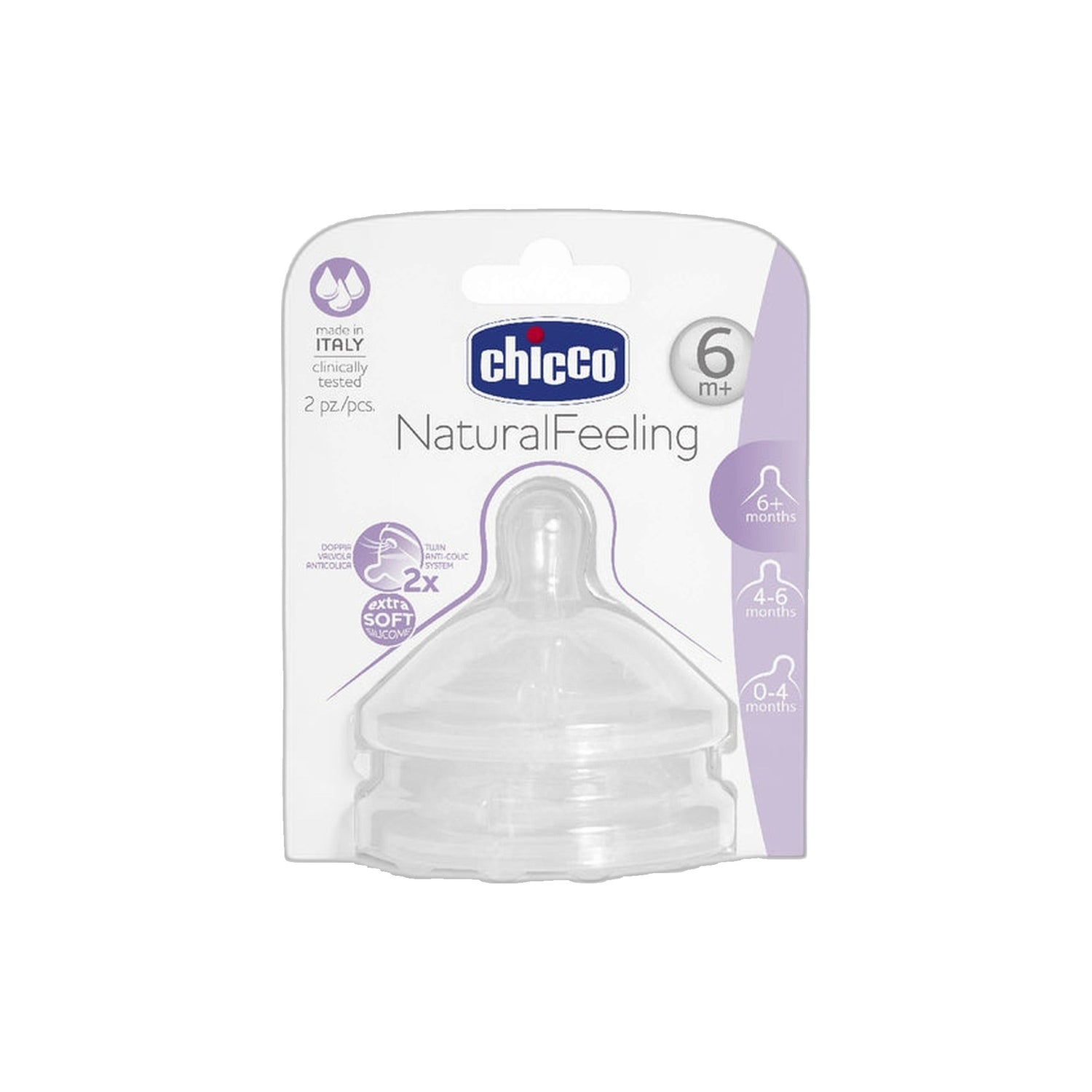 Chicco Tetina Stepup New3 6m+ Rápido x2