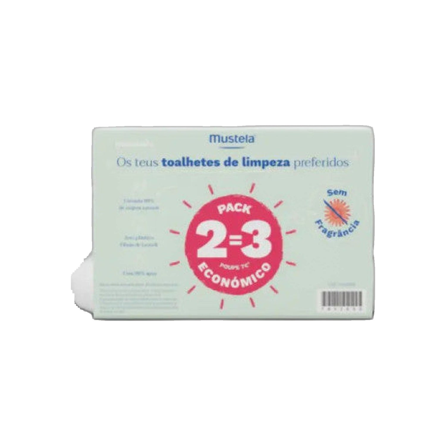 Mustela Toalhetes Limpeza Sem Perfume 2=3
