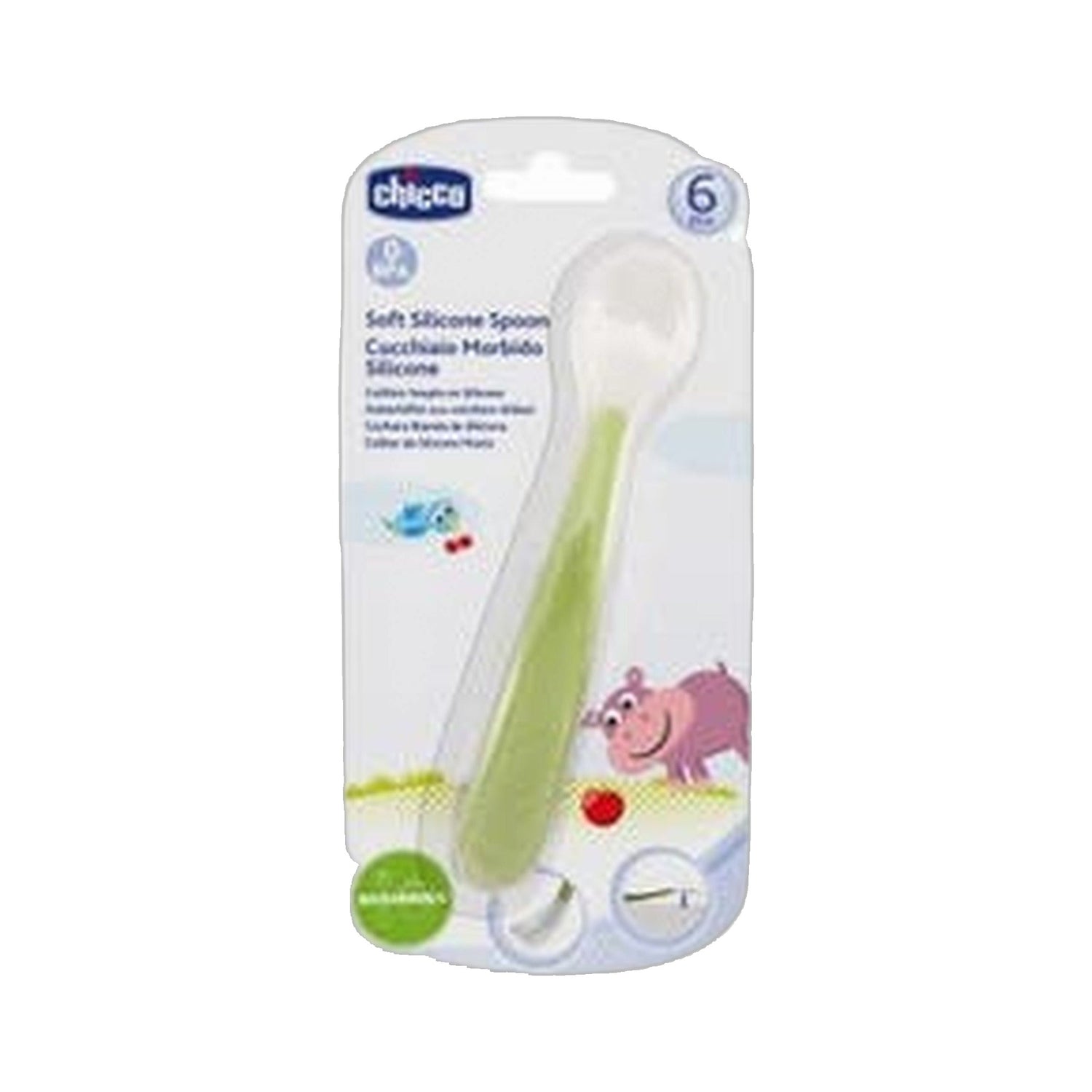 Chicco Colher Silicone +6 Meses Verde