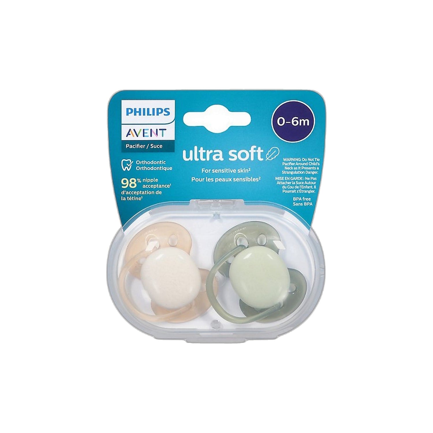 Philips Avent Ultra Soft Chupeta Deco 0-6 Meses Menino x2