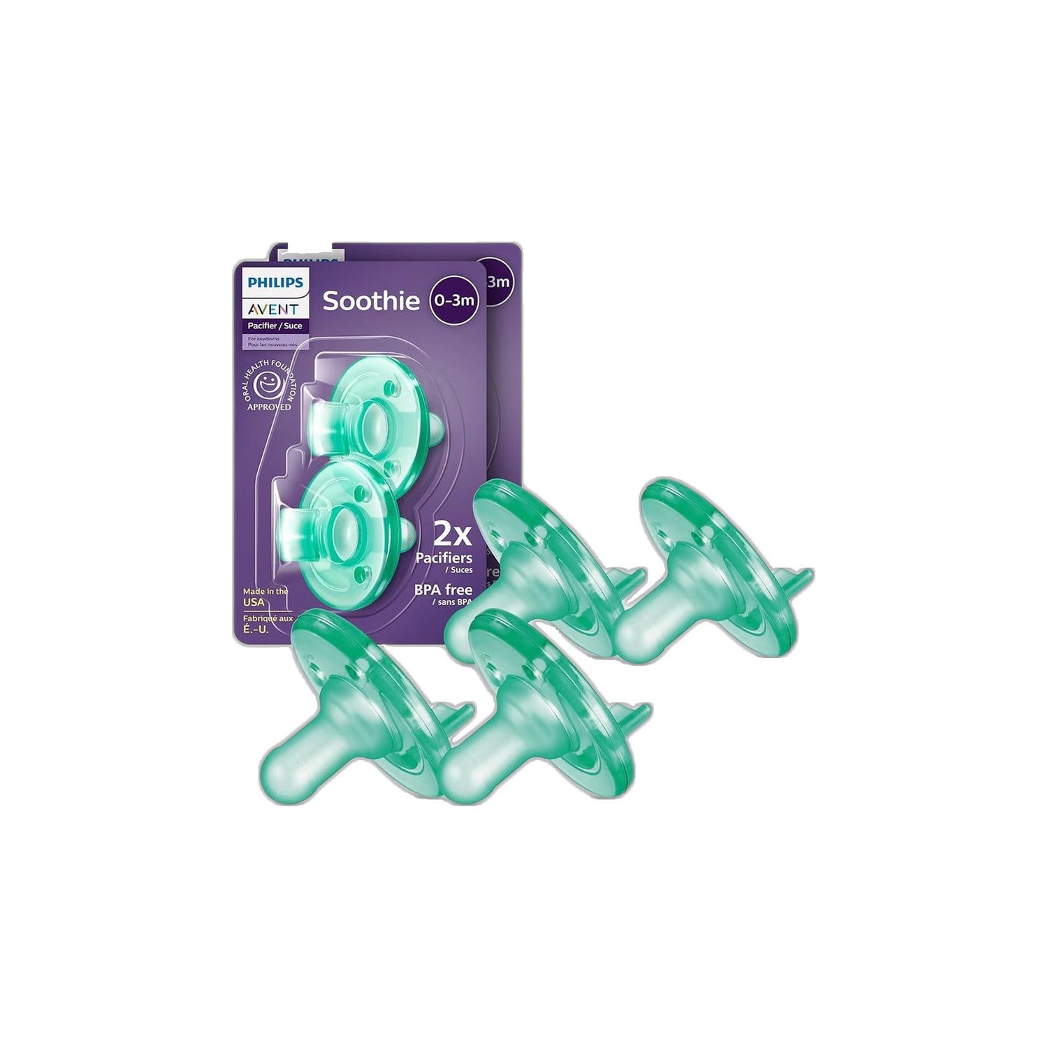 Philips Avent Chupeta Silicone Sooth 0-3 Meses x2