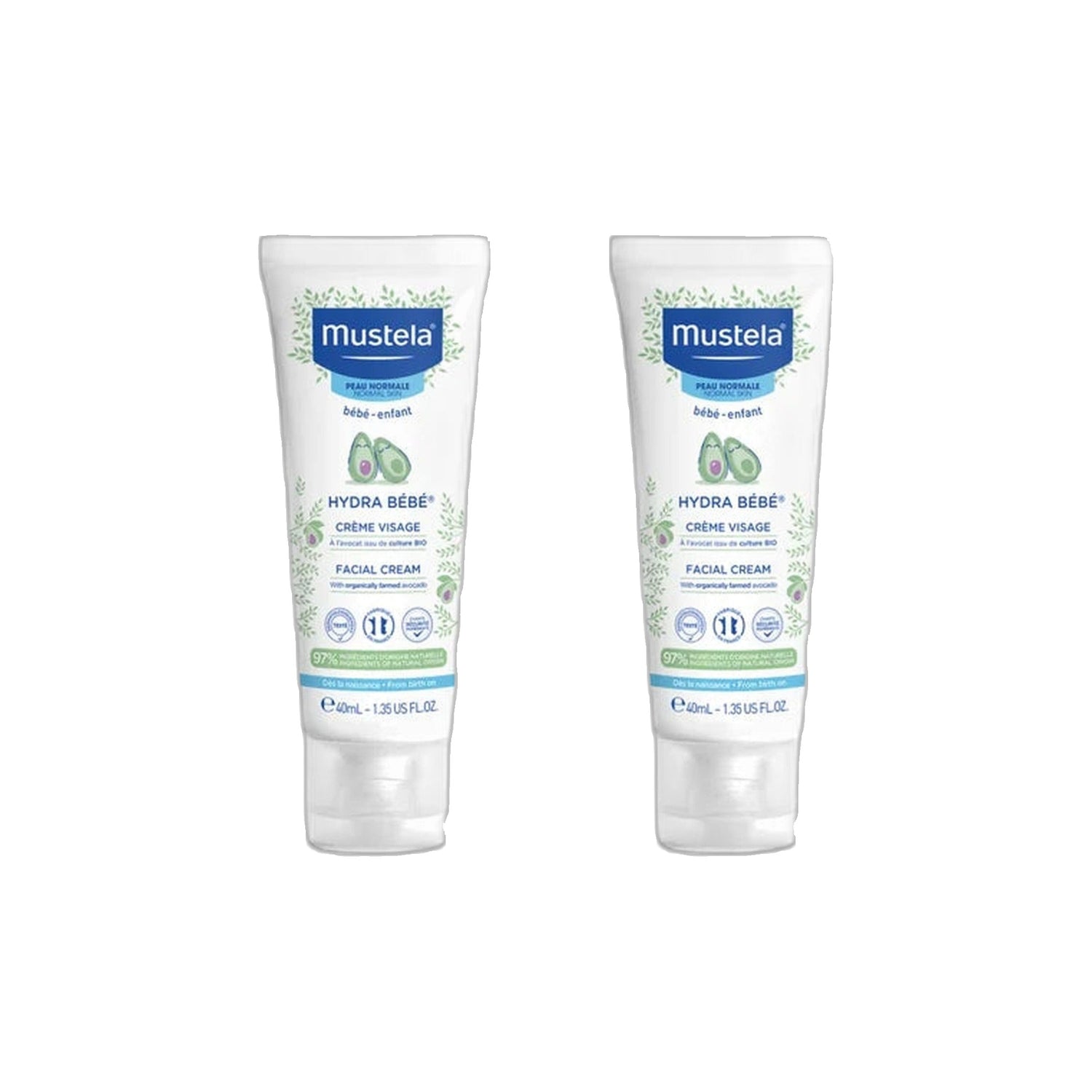 Mustela Hydra Bebé Creme Rosto 40 ml Duo -50%