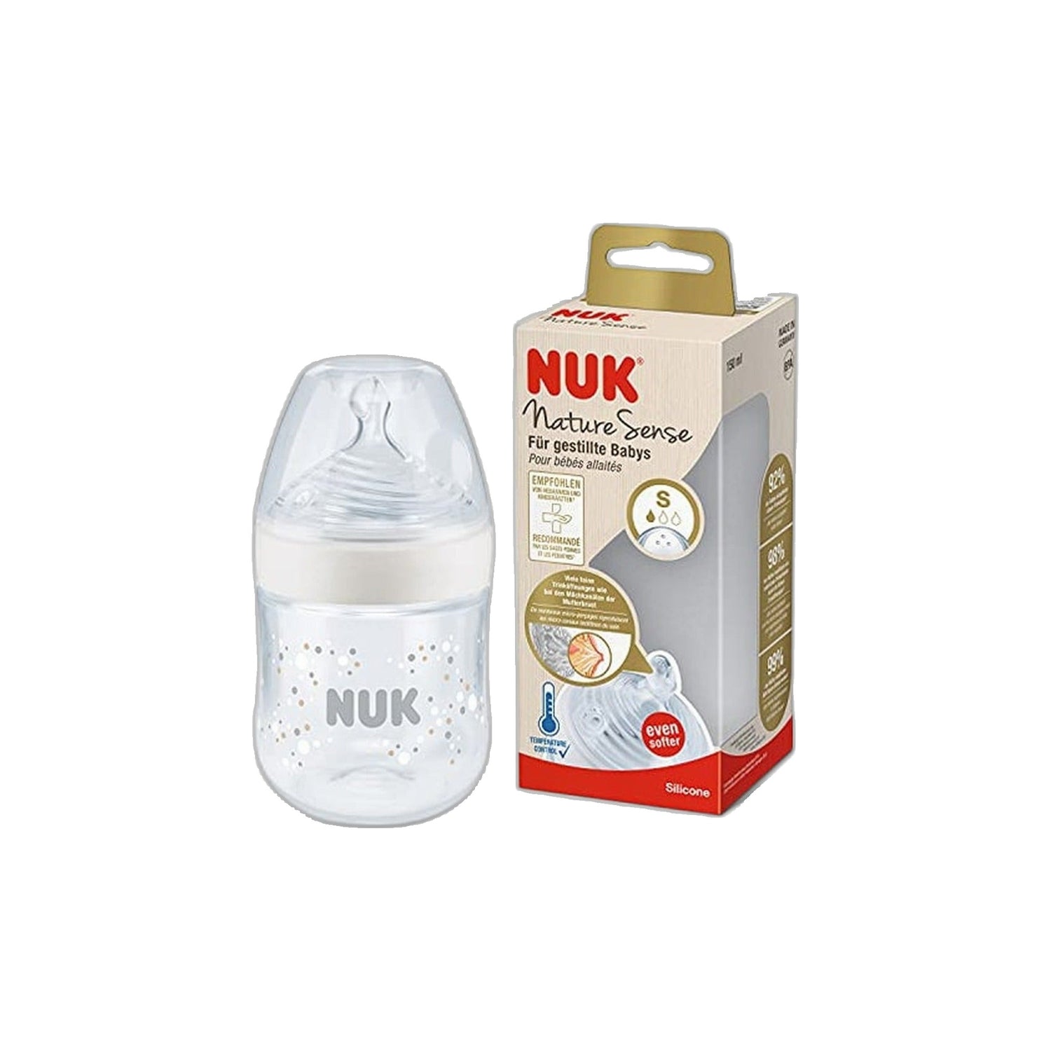 Nuk Nature Sense Biberão Silicone Tamanho S 0-6 Meses 150 ml