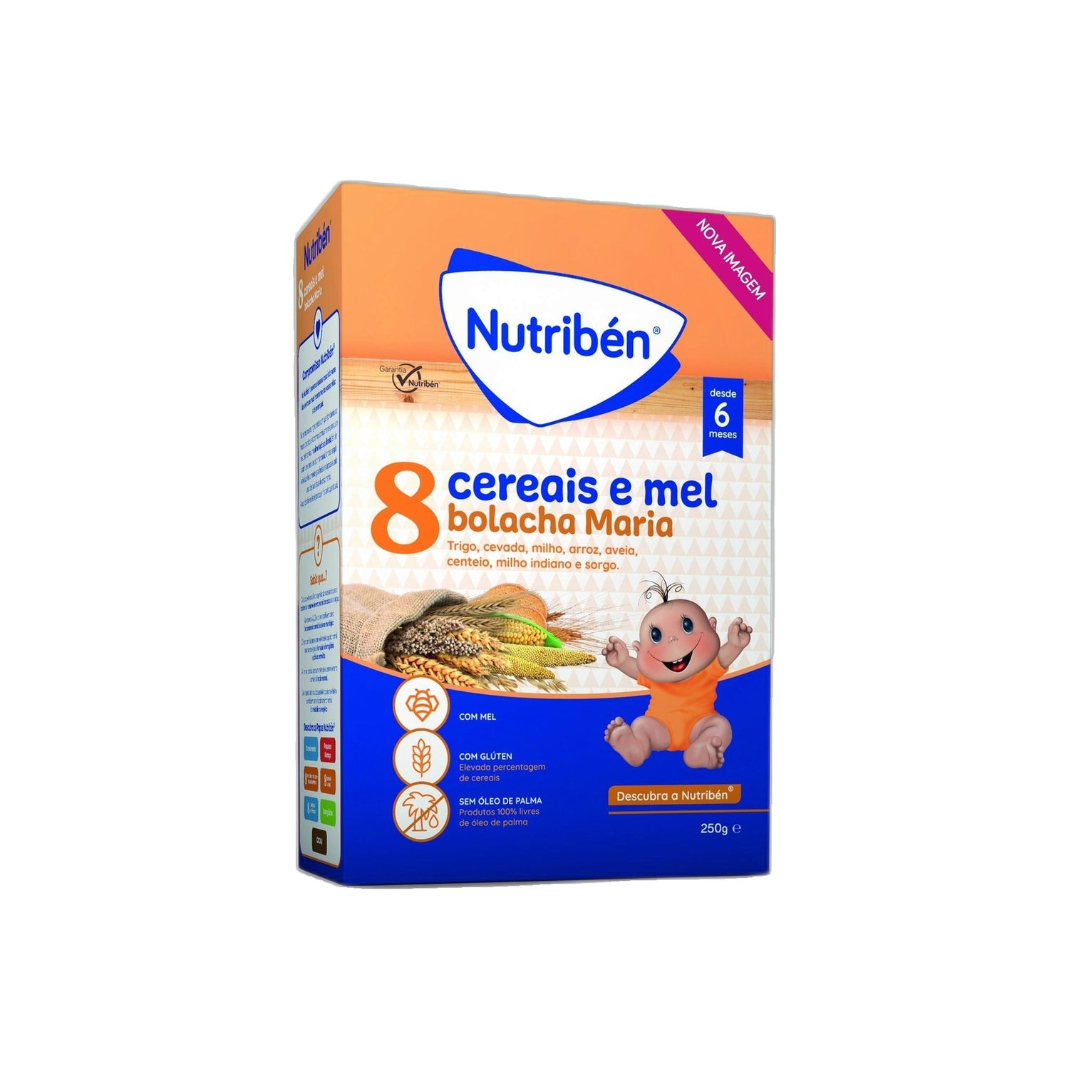 Nutriben Farinhas 8 Cereais Mel Bol M 250 g