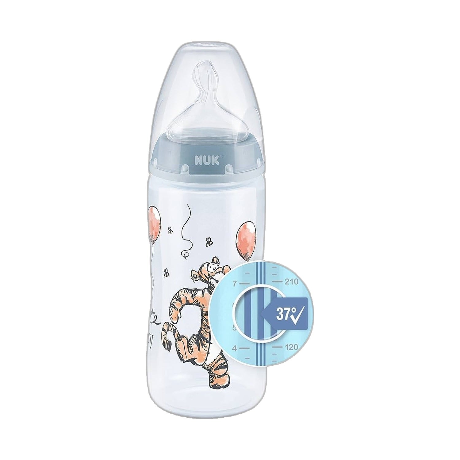 Nuk Biberão Silicona Com Indicador Temperatura 300 ml 0-6 M