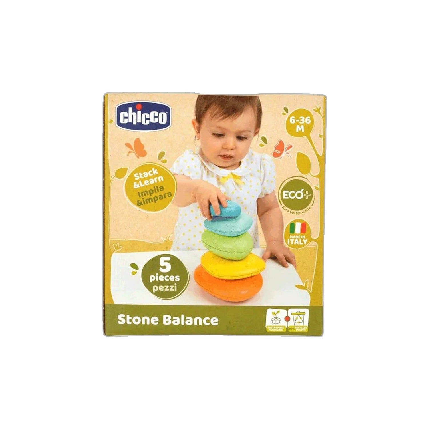 Chicco Brinquedo Eco Pedras Empilháveis