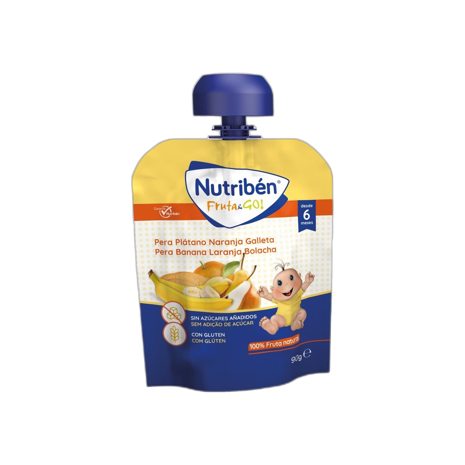 Nutriben Fruta Go Pure Pera Banana Laranja 90 g