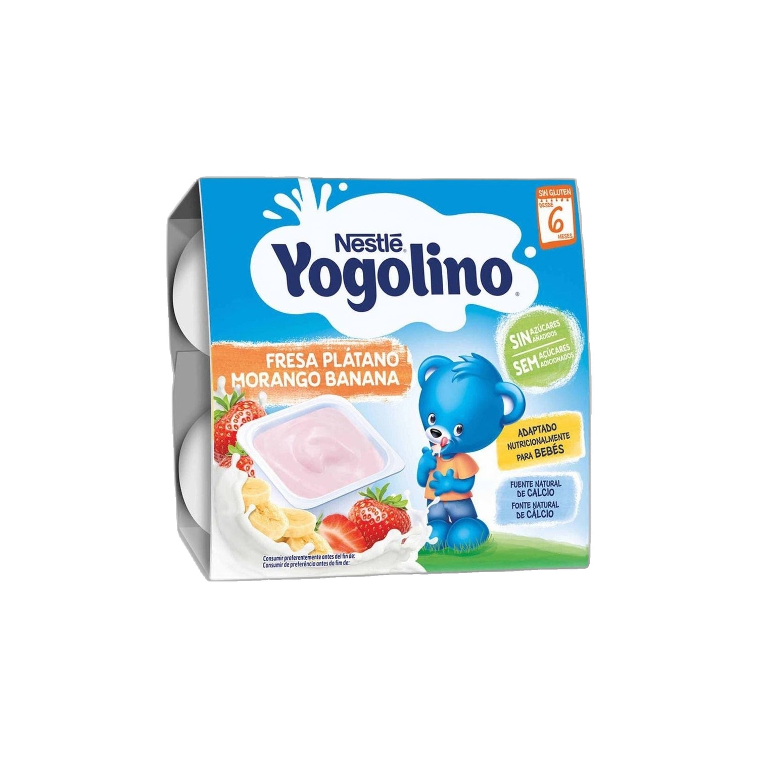 Yogolino Morango/Banana 4x100 g 6M+