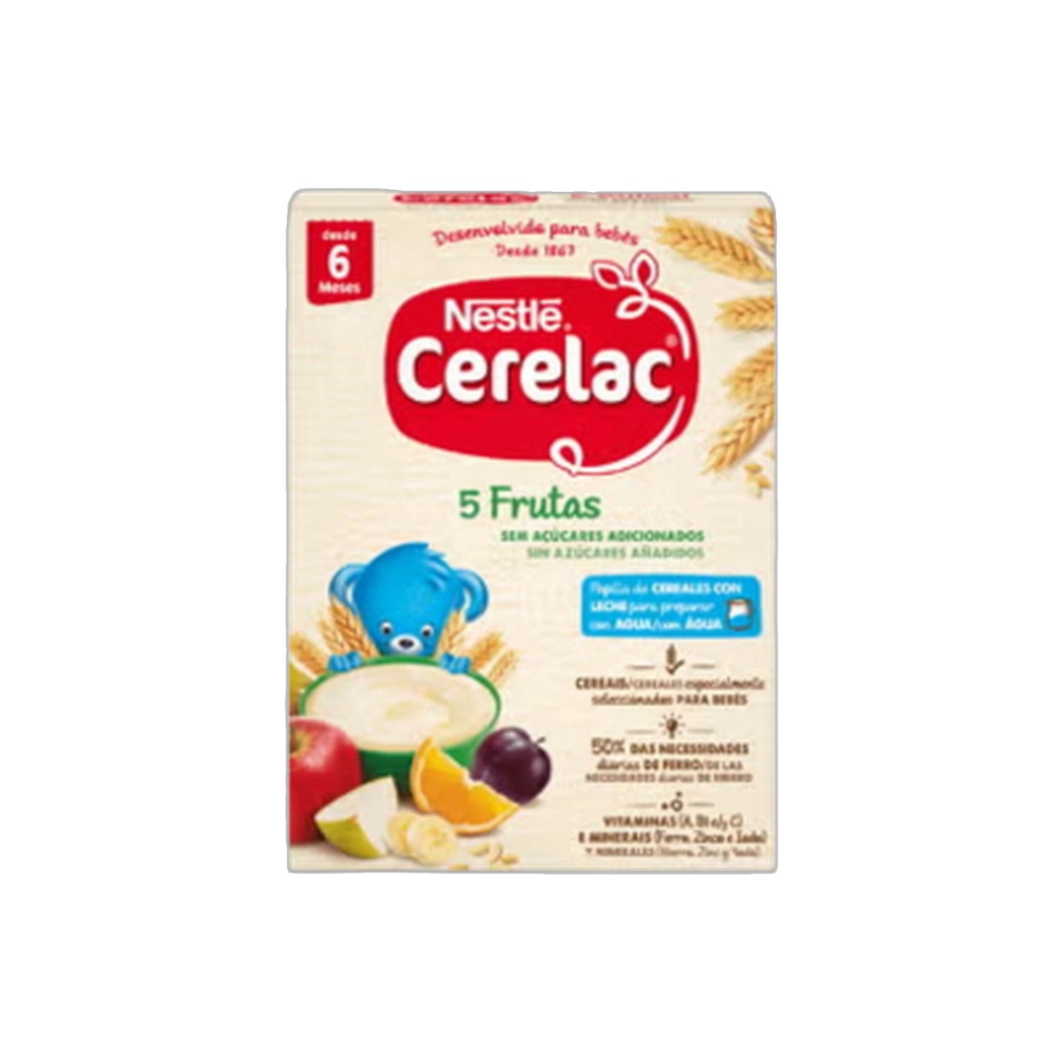 Cerelac Papa Lact 5 Frutos 250 g 6M+