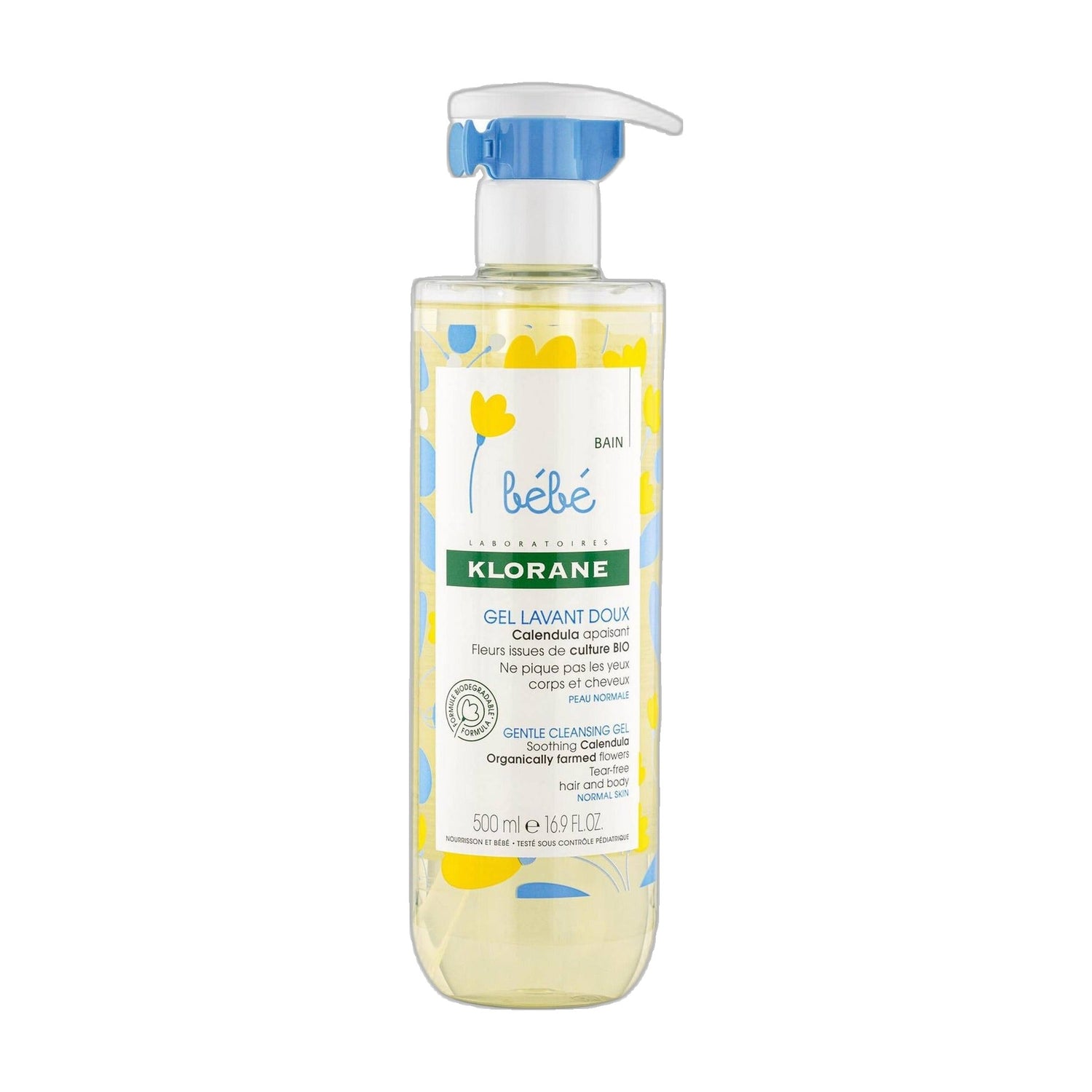 Klorane Bebé Gel Suave Corpo/Cabelo 500 ml