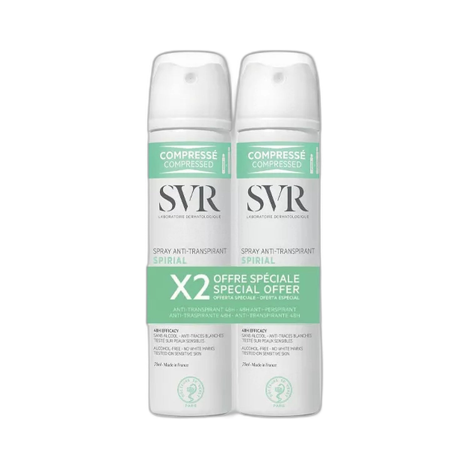 SVR Spirial Deo Spray 75 ml X2
