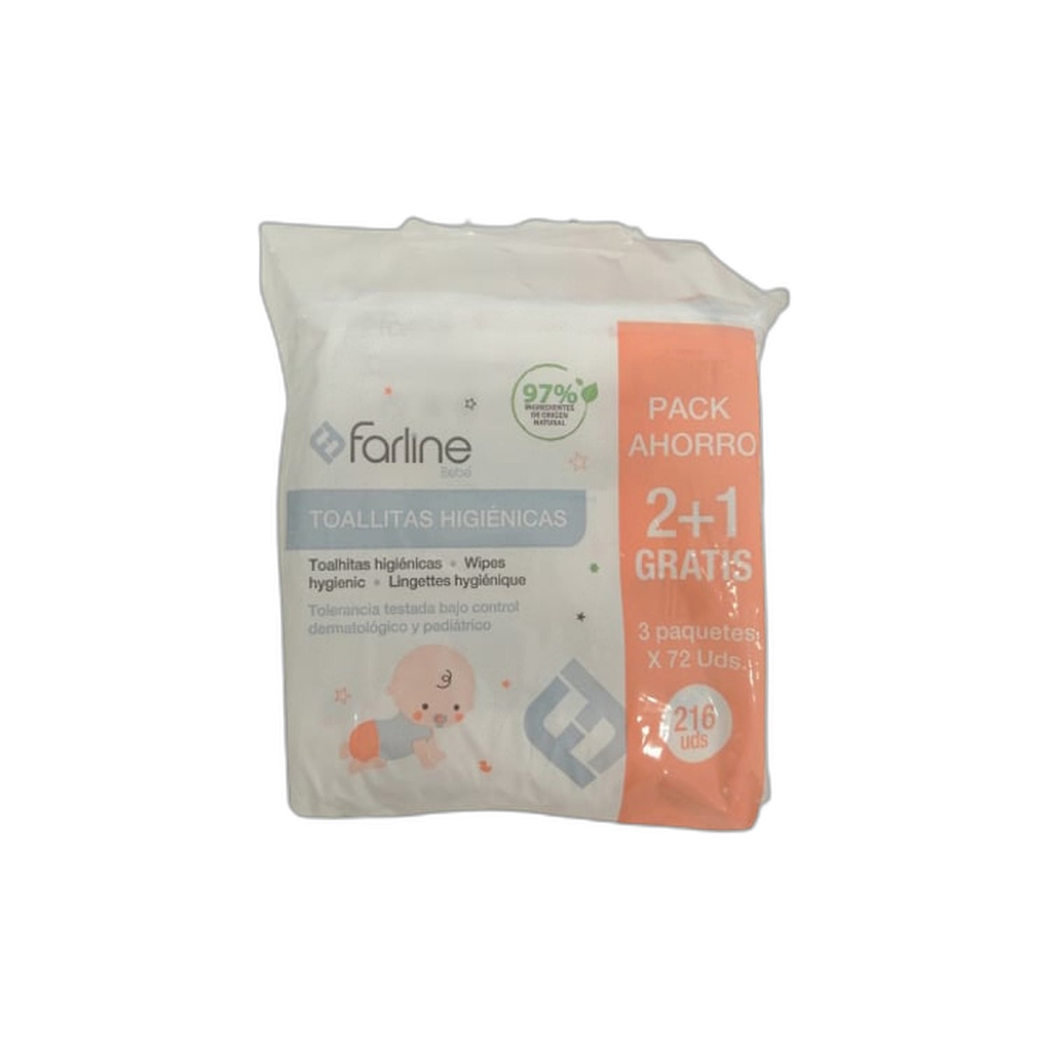 Farline Toalhitas Higiénicas 72 Unidades x3