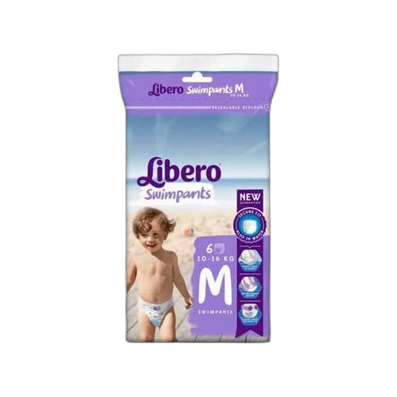 Libero Swimpants Fraldas 10/16 Kg M 6 Unidades