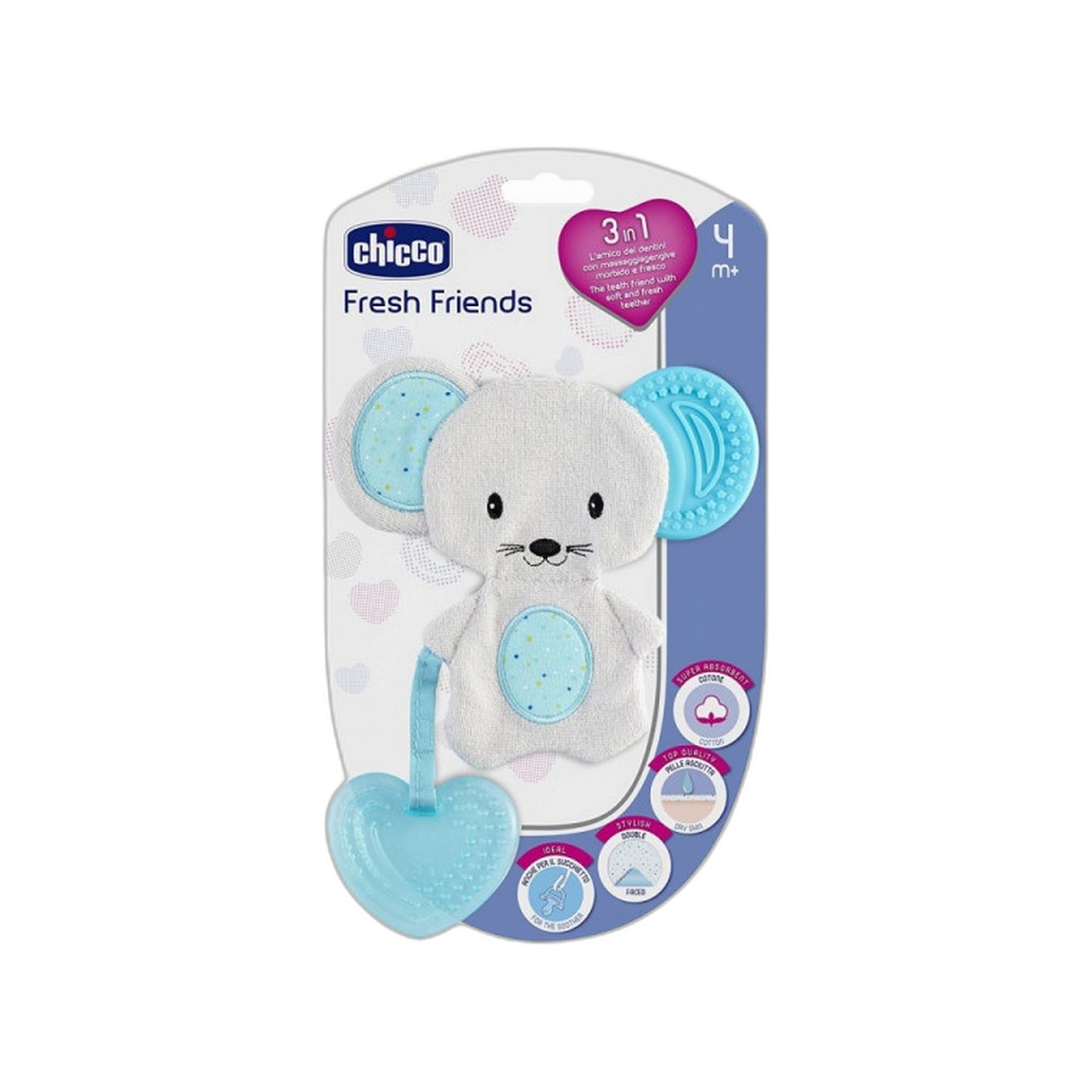 Chicco Anel Mordedor Fresh Friends Azul
