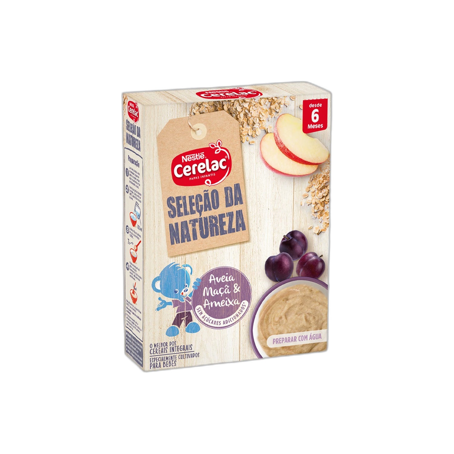 Cerelac Sel Natural Papa Aveia/Maçã/Ameixa 240 g