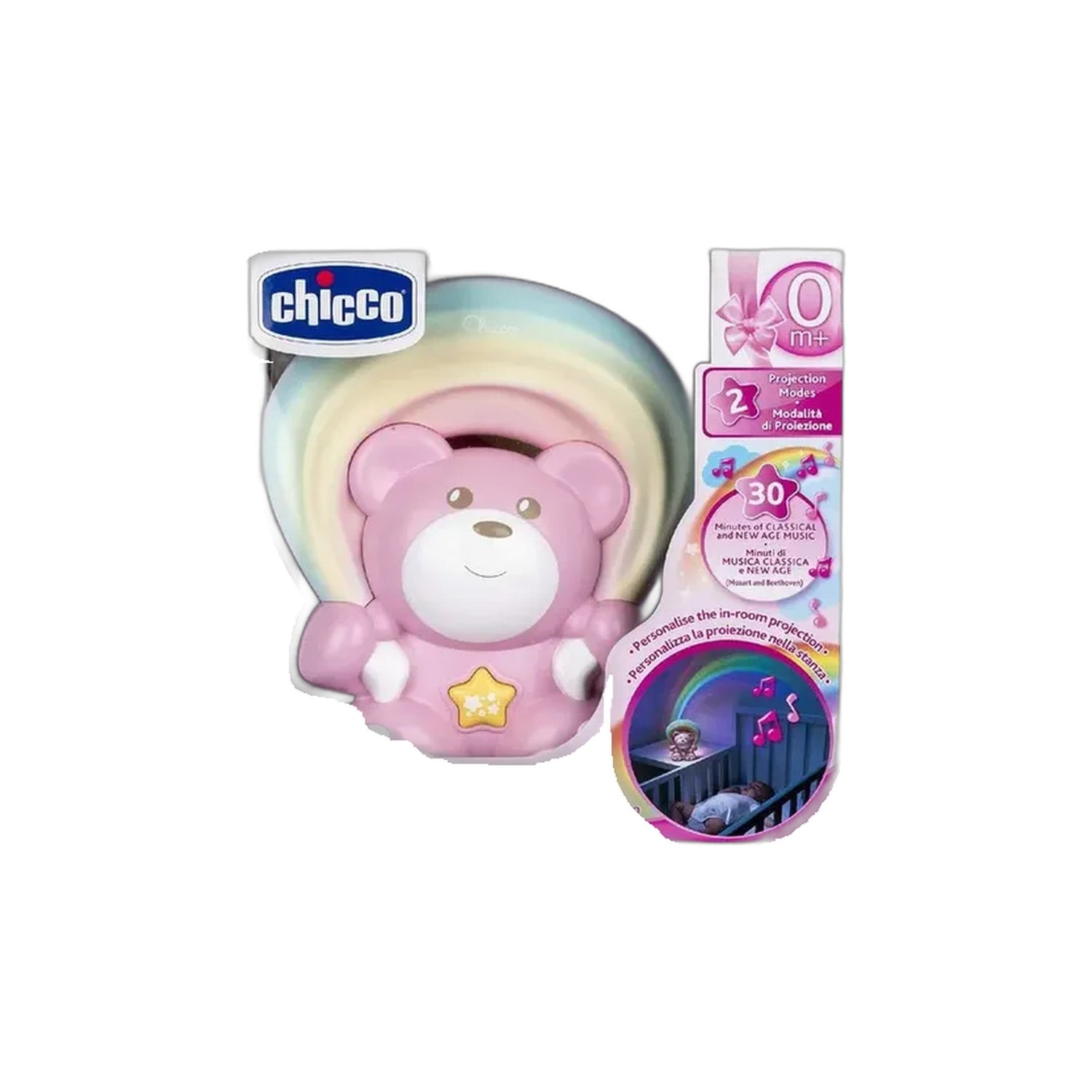 Chicco Ursinho Projector Rainbow Rosa