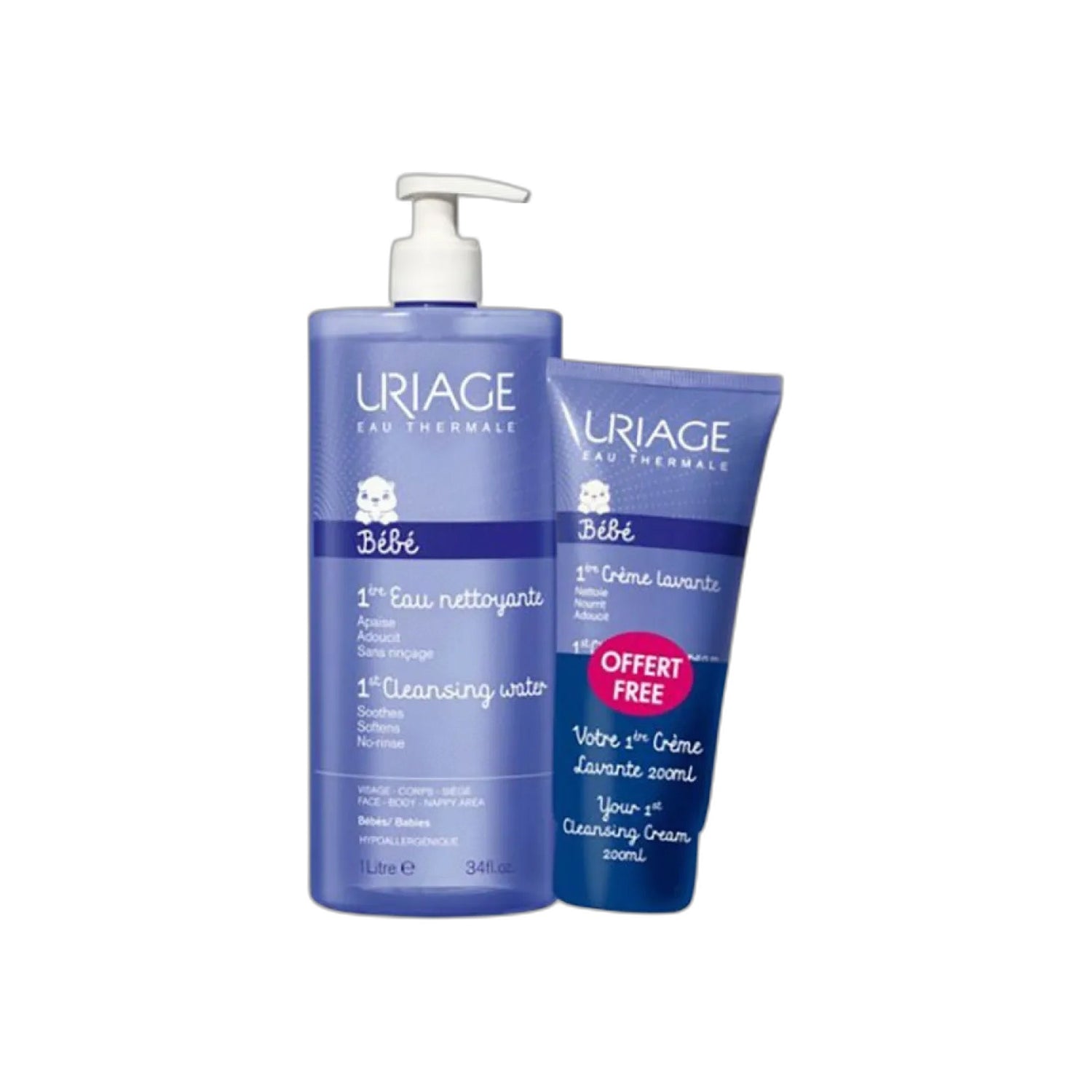 Uriage Bebé 1º Eau 1L + Of 1Er Creme Lav 200ml