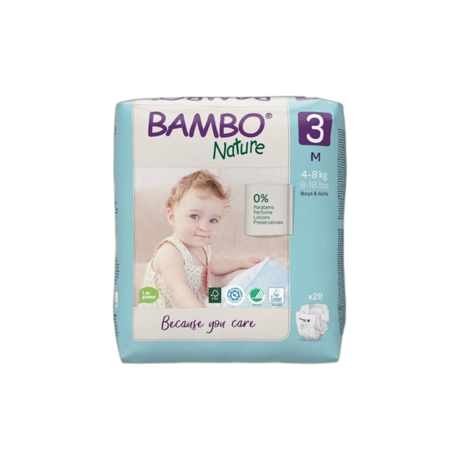 Bambo Nature Fralda 3-M 4-8 kg 28 Unidades