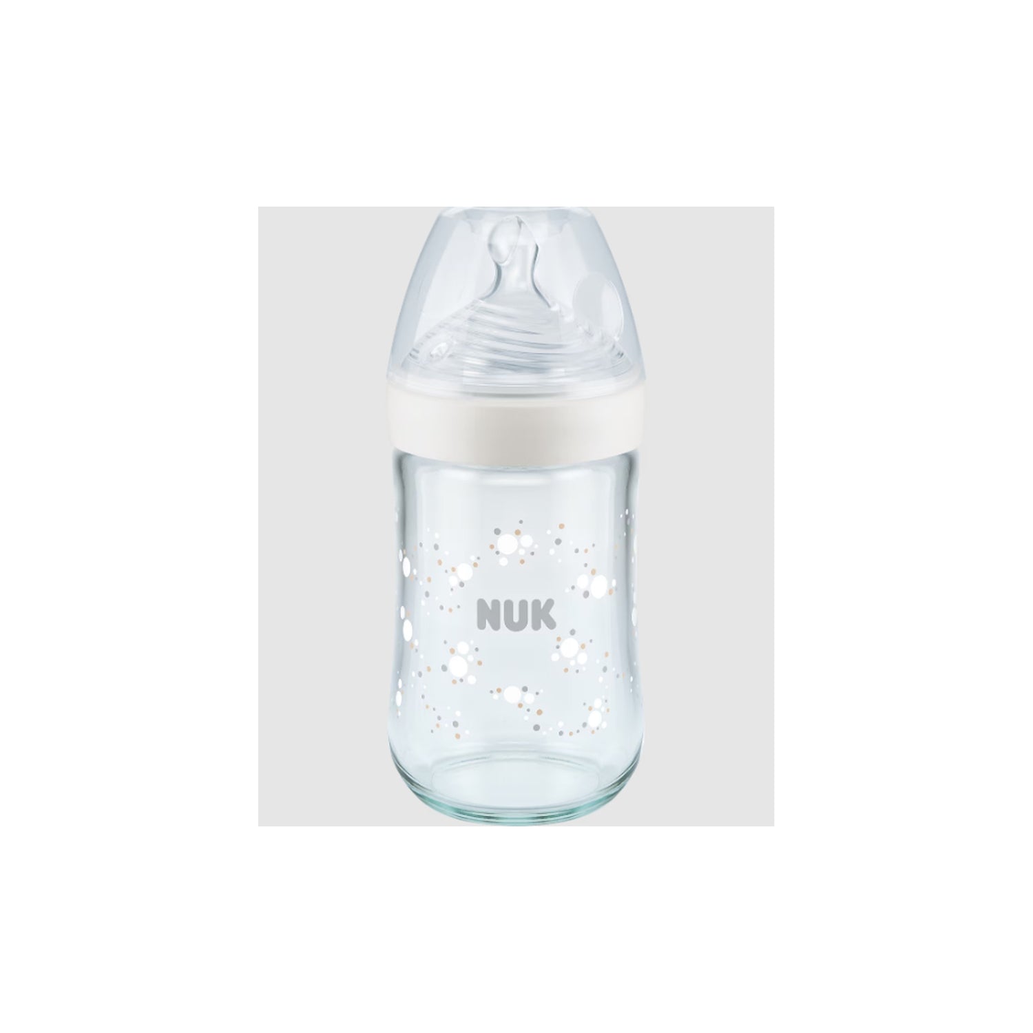Nuk Nature Sense Biberão 240 ml + Tetina Silicona Branca