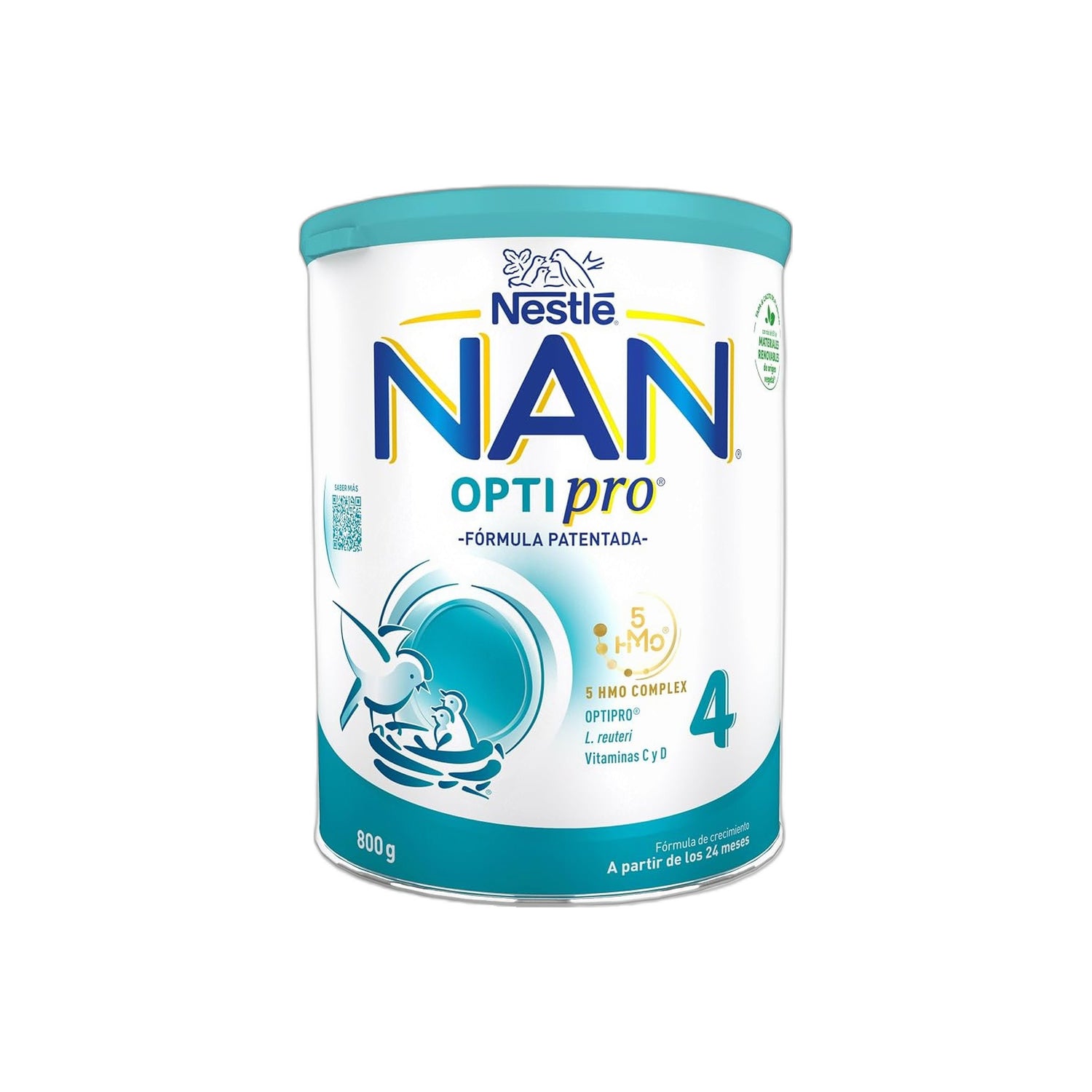 NAN Optipro 4 Bebé Láctea Infantil 800 g